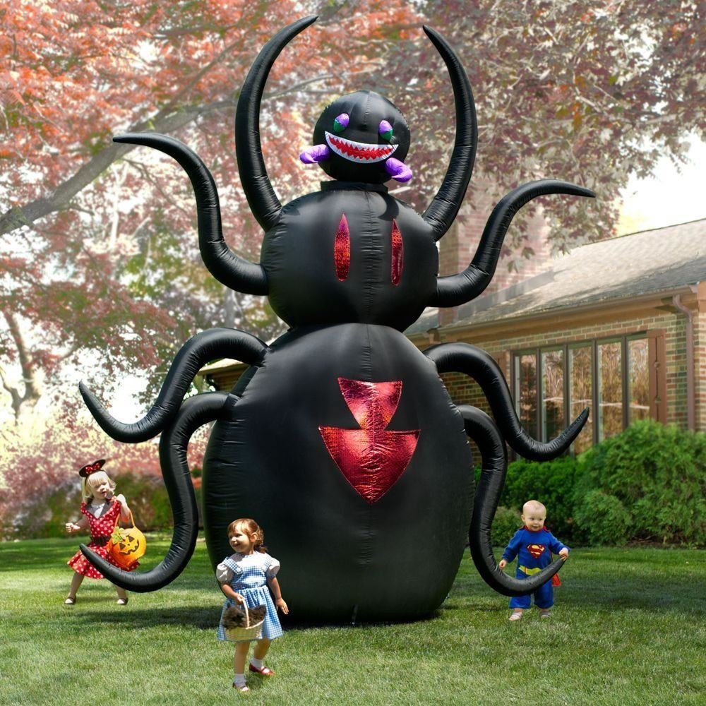 Halloween Blow Up Outdoor Decorations Elegant Halloween Inflatable Giant 12 T X 10 W Animated Spider Outdoor Yard