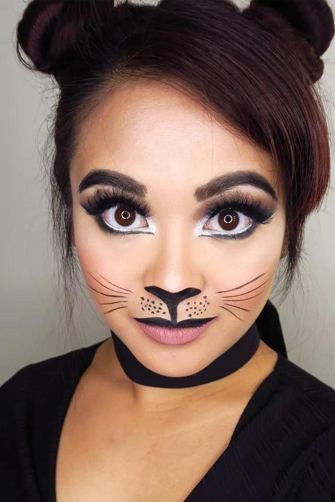 Halloween Cat Face Lovely Cute Cat Halloween Makeup Idea Catmakeup ★ It’s Time to Inspired