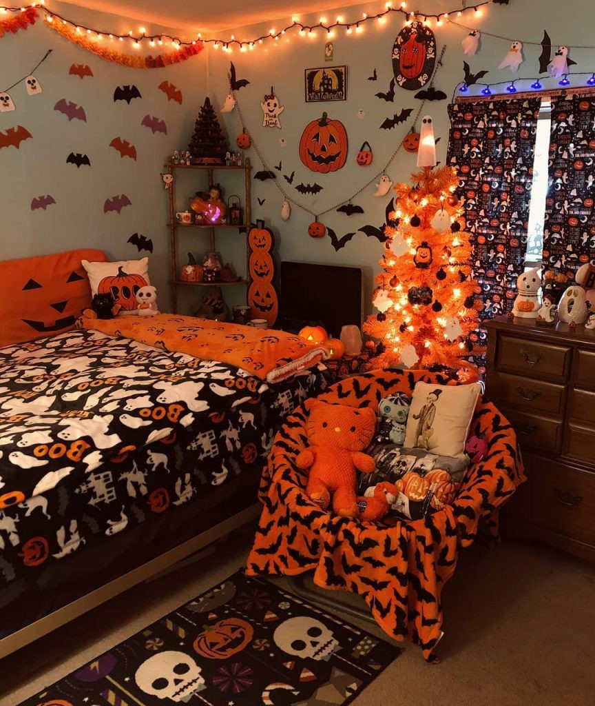 Halloween Decorations for Room Luxury 20 Cozy but Spooky Halloween Bedroom Decoration Ideas – Pinmomstuff