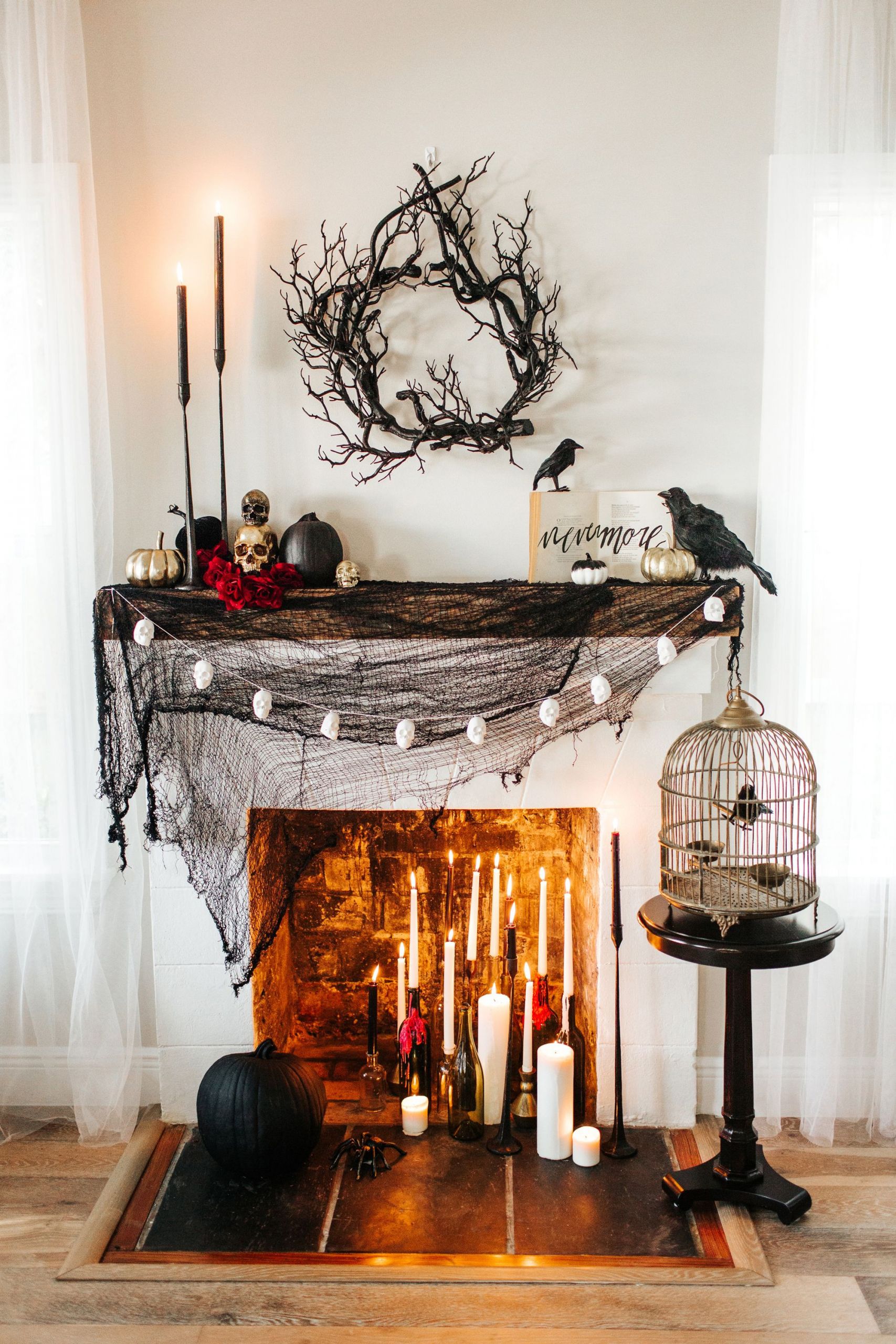 Halloween Fireplace Mantel Unique Your Halloween Mantel 3 Ways Modern Glam Goth &amp; Classic