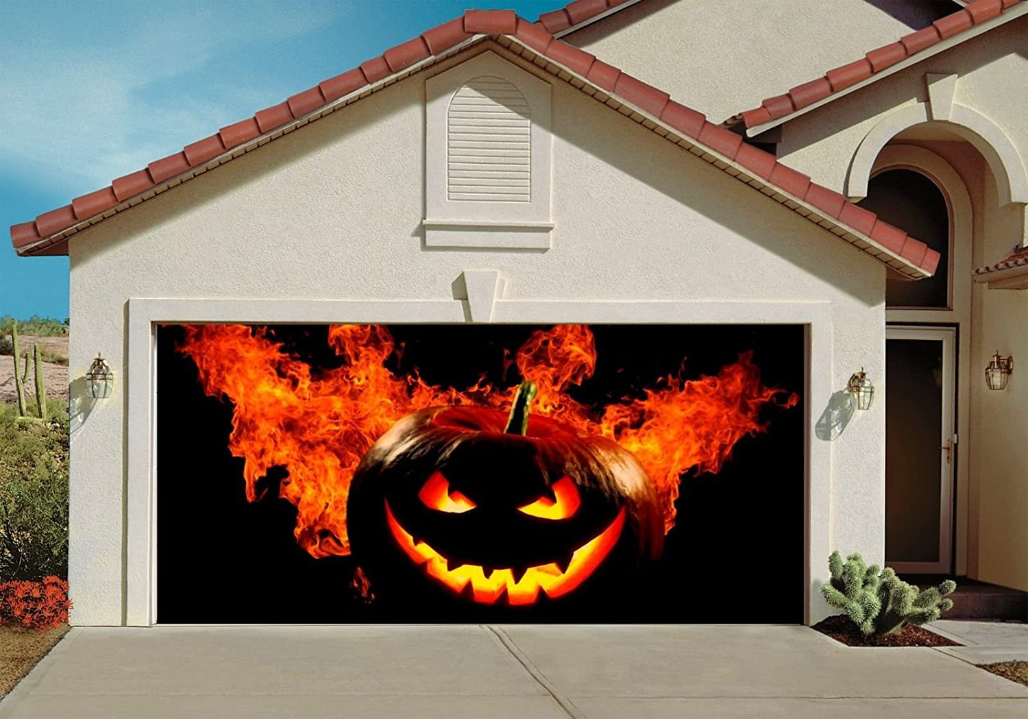 Halloween Garage Door Cover Beautiful 30 Fascinating Halloween Garage Door Covers Home Family Style and