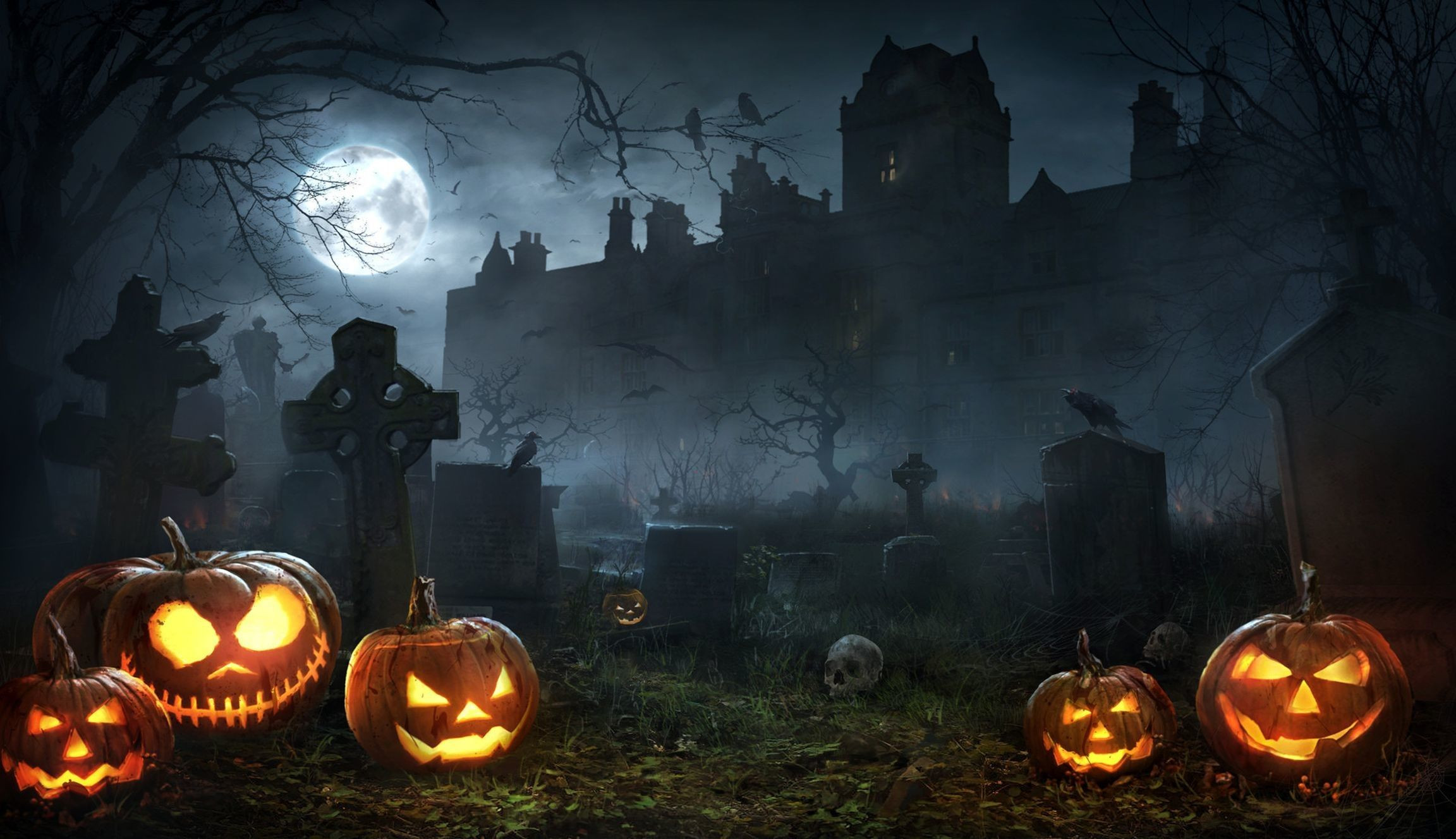 Halloween Graveyard Scene Fresh 58 Graveyard Wallpapers On Wallpaperplay