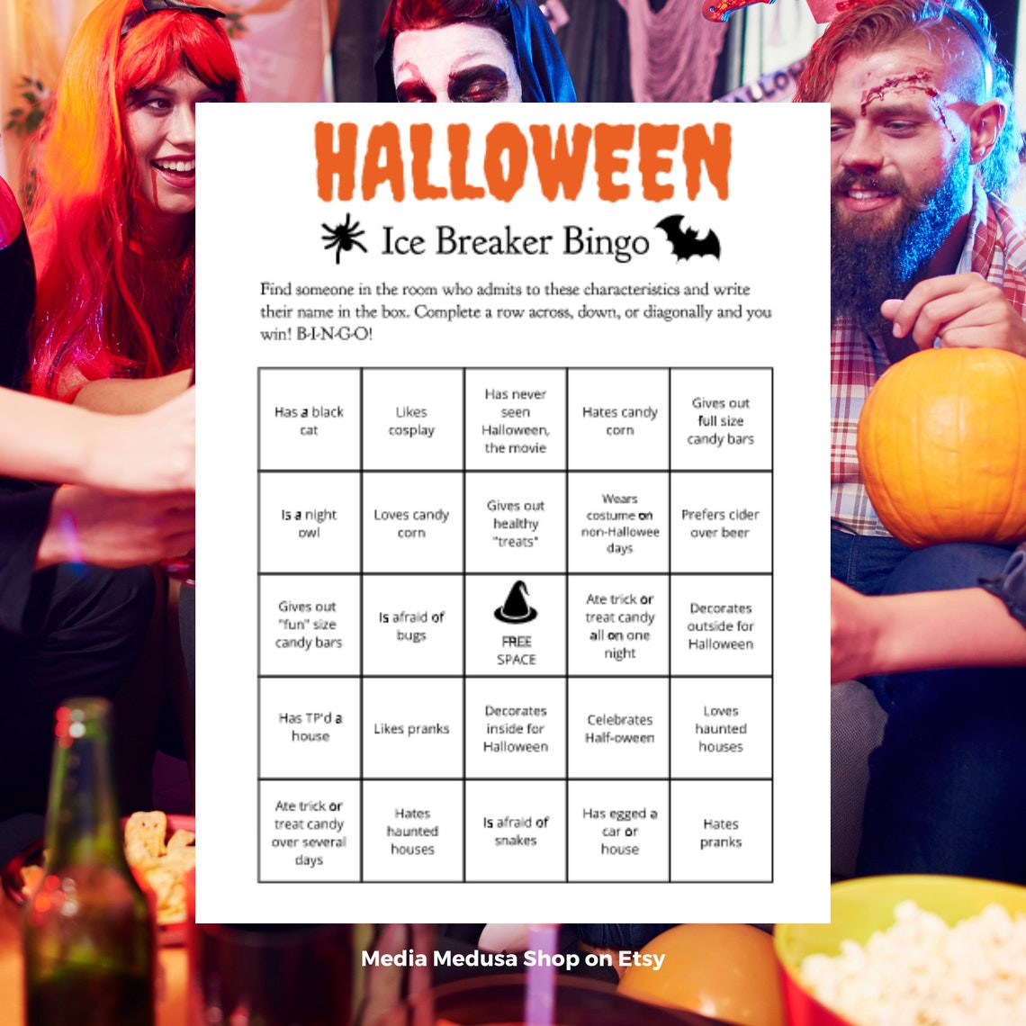 Halloween Ice Breakers Lovely Halloween Ice Breaker for Adults Printable Party Game Etsy