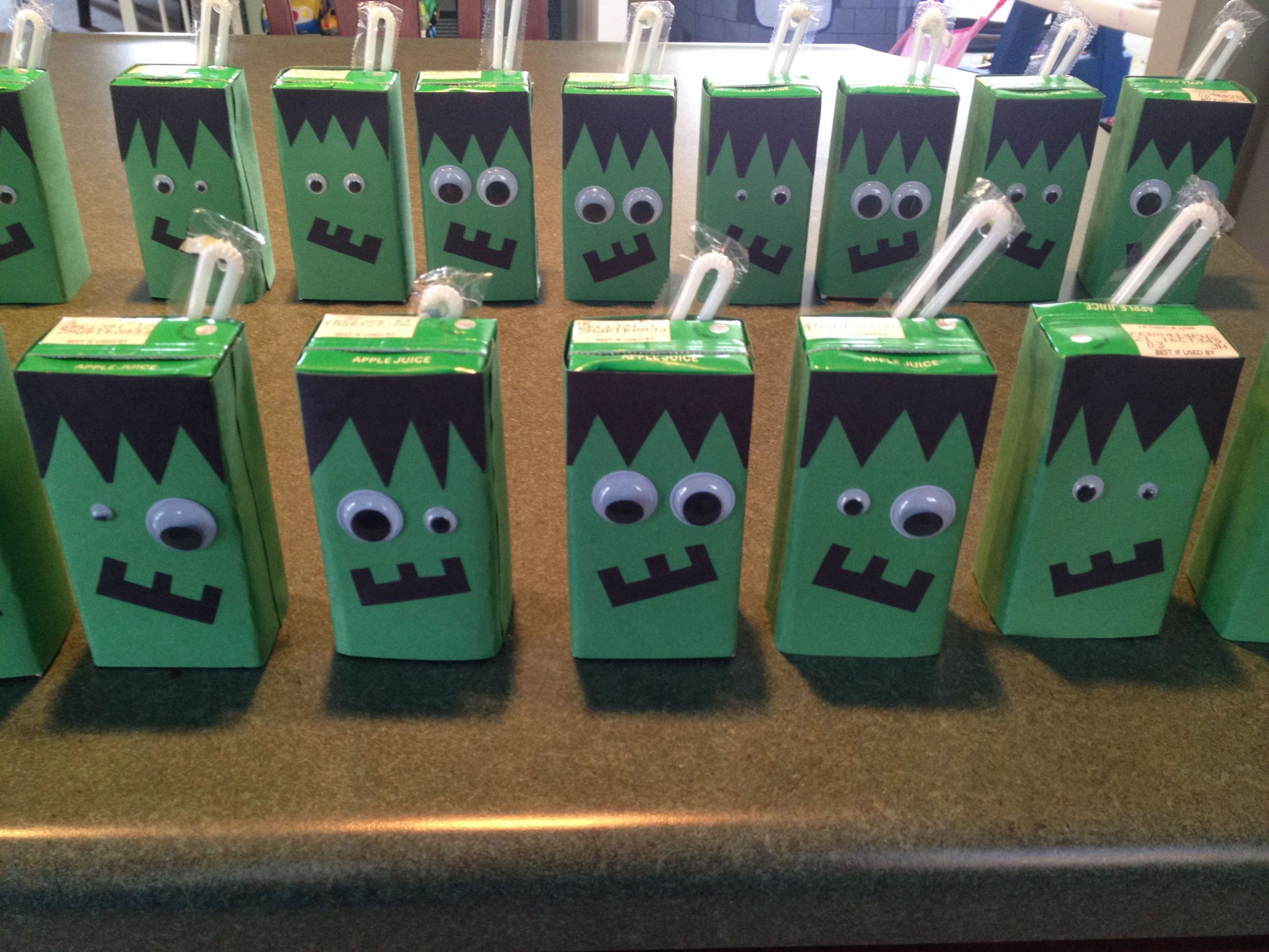 Halloween Juice Boxes Fresh Frankenstein Juice Boxes Diy Halloween Favors Halloween Potluck