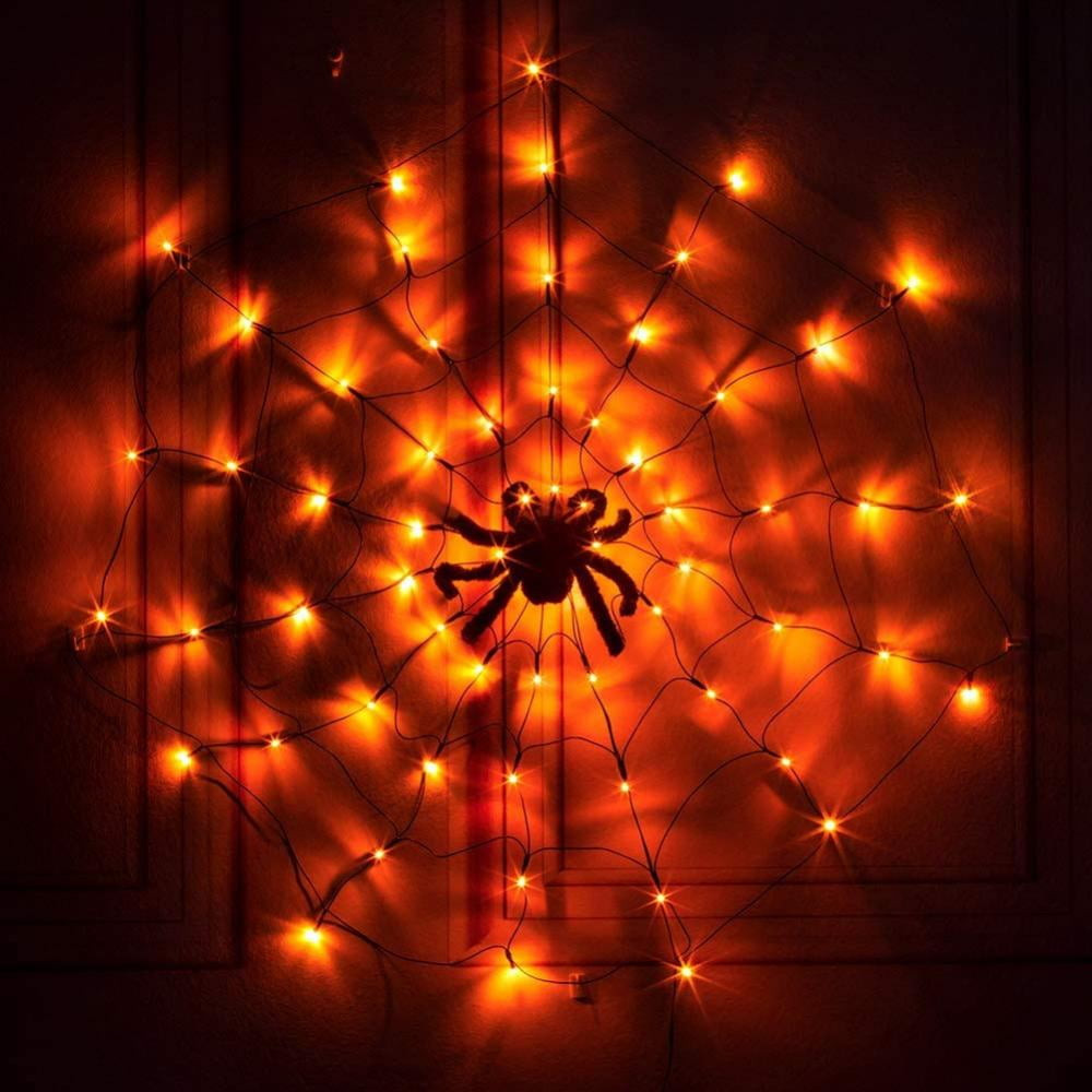 Halloween Lights Spider Web New Halloween Spider Web Lights Decoration Light Up Spider Web 11 8ft 70