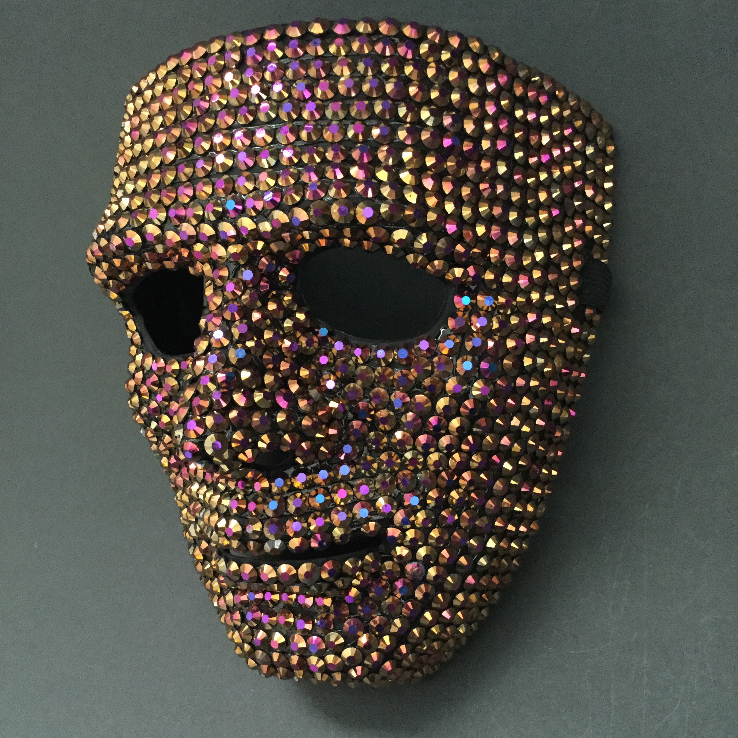 Halloween Mask Face Luxury Rhinestone Face Mask Full Face Halloween Mask with Crystal