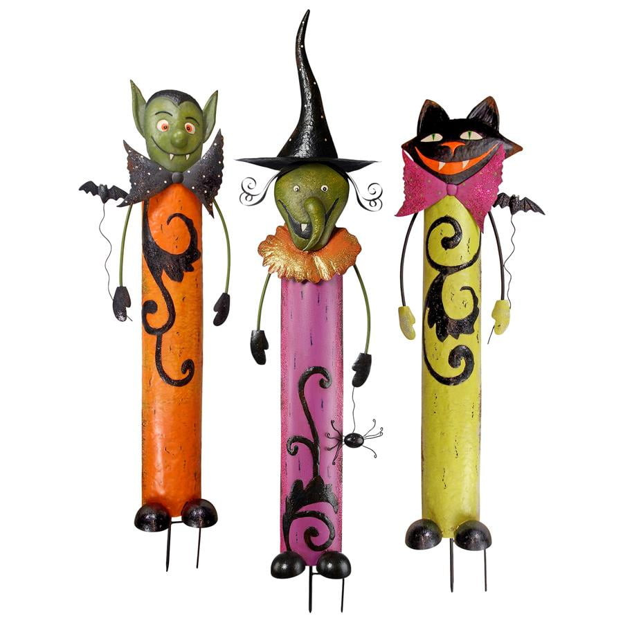 Halloween Metal Yard Stakes Awesome Halloween Metal Garden Stakes Set 3 Walmart Walmart