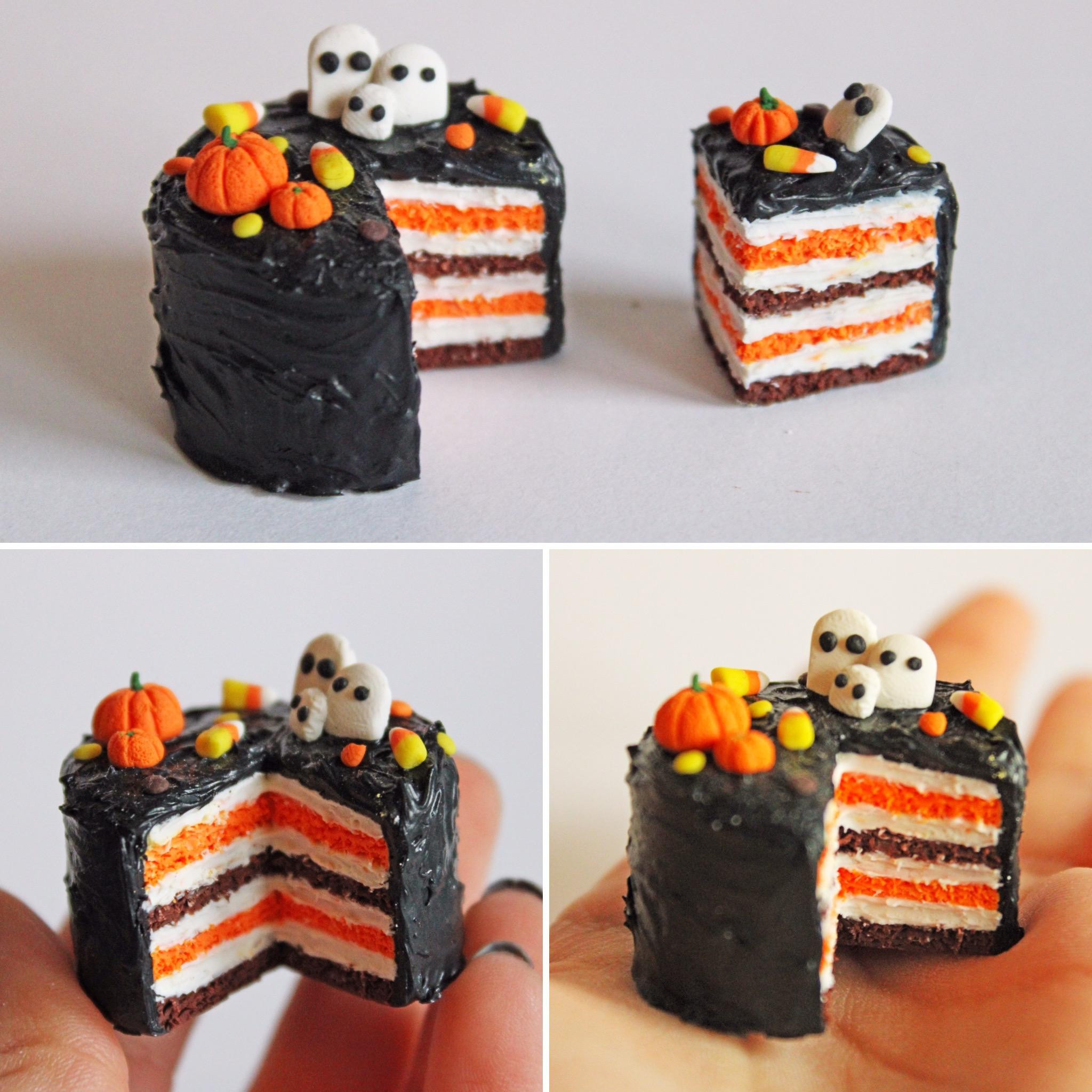 Halloween Mini Cakes Awesome Mini Halloween Cake Made From Polymer Clay 3cm X 3cm X 5cm R