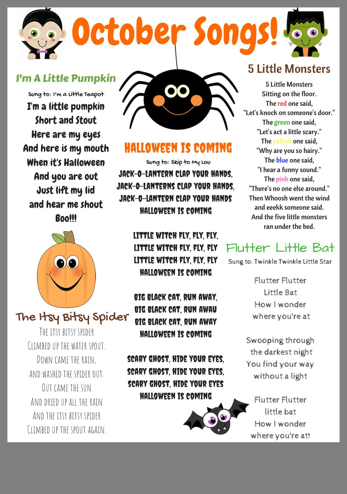 Halloween Nursery songs Unique Pin by Darla Marie On Teacher Pay