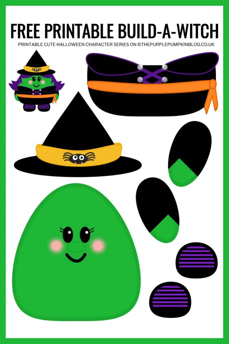 Halloween Paper Crafts Printable Beautiful Build A Witch Free Printable Halloween Paper Craft