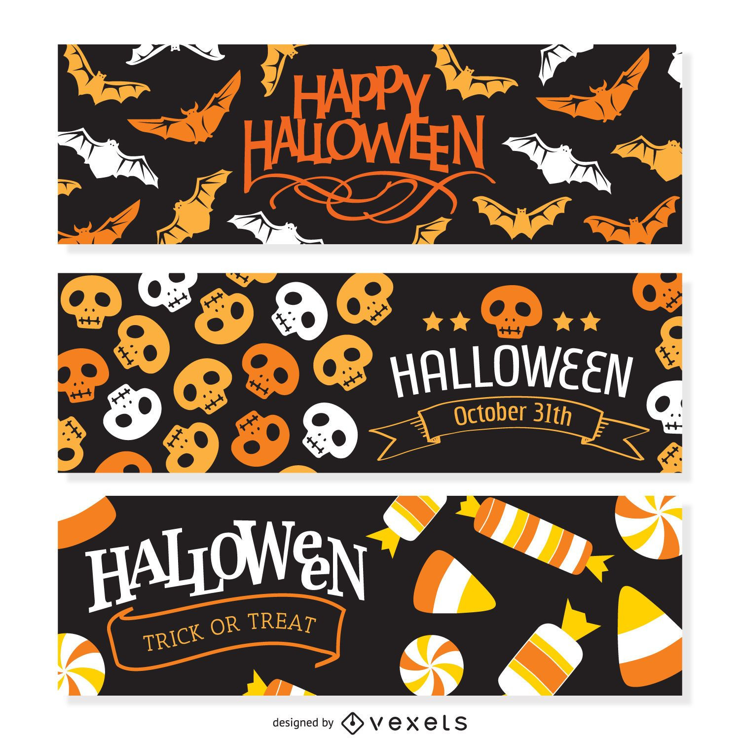 Halloween Party Banner Beautiful 2 Halloween Party Banner Vector Download