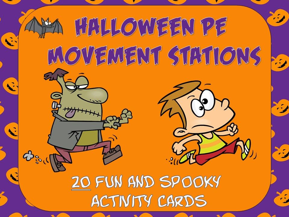 Halloween Pe Games Inspirational Halloween Pe Movement Stations 20 &quot;fun and Spooky&quot; Activity Cards