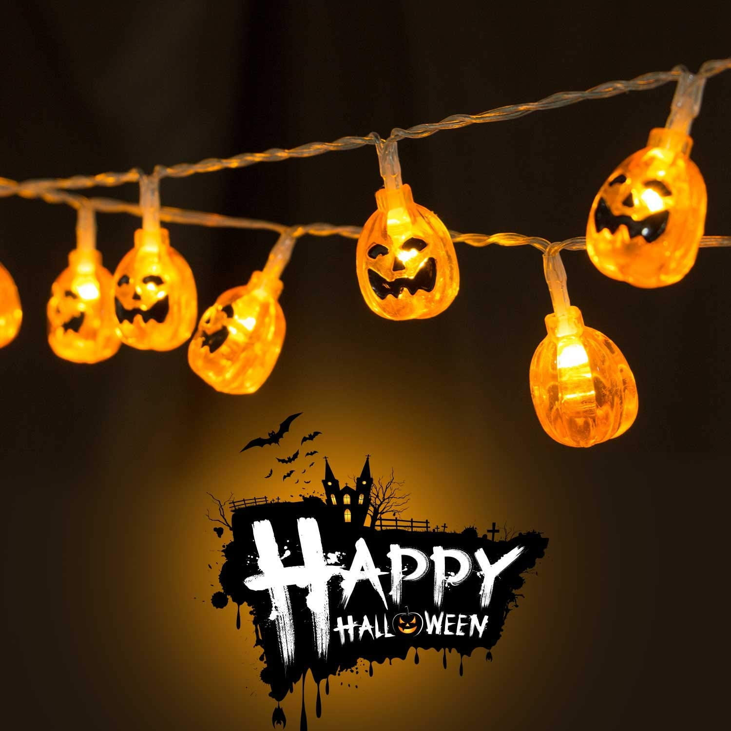 Halloween Pumpkin Lights Inspirational Halloween Pumpkin String Lights 9 8 Feet 30 Led Halloween orange