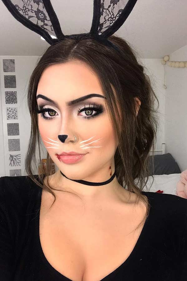 Halloween Rabbit Makeup Awesome 23 Bunny Makeup Ideas for Halloween Stayglam