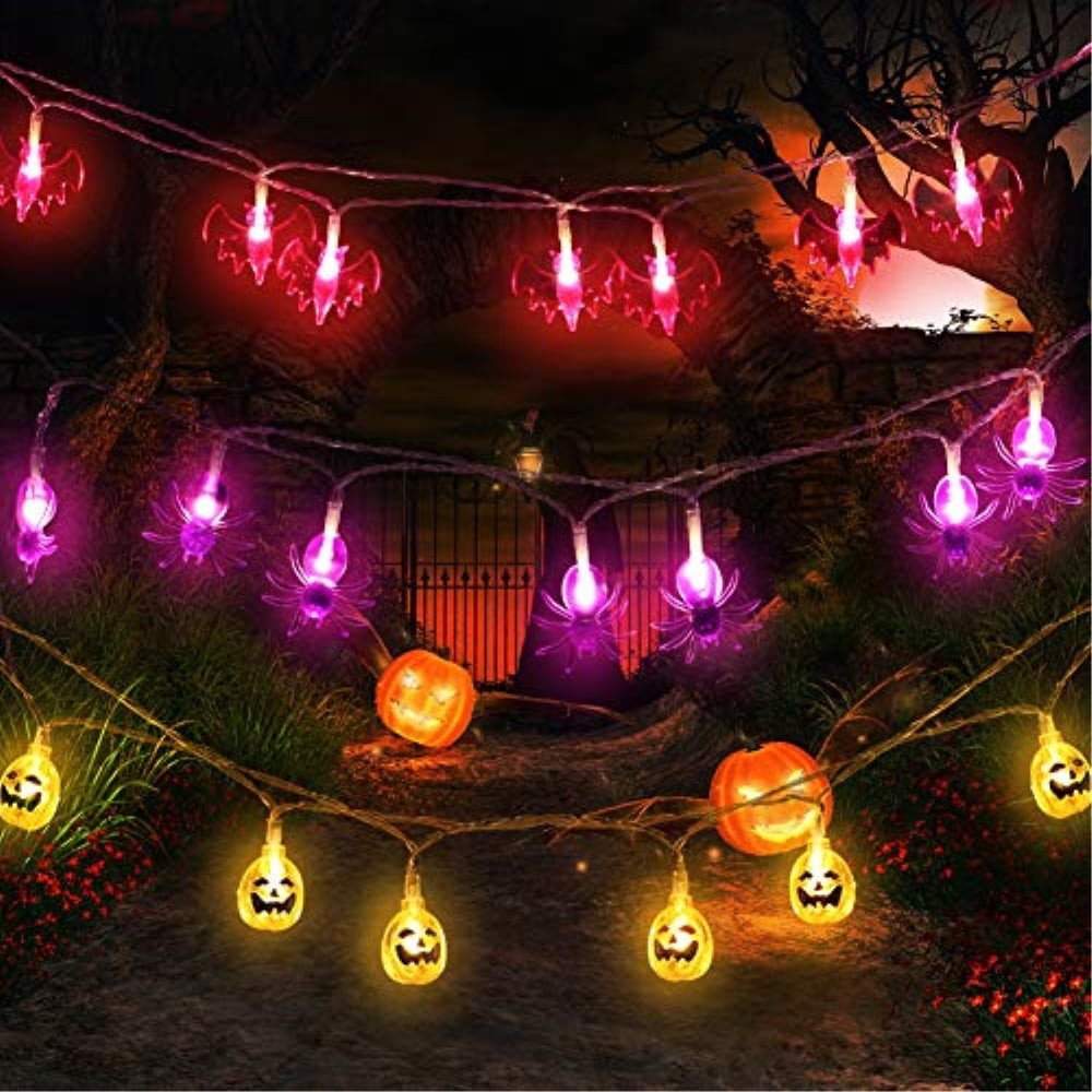 Halloween String Lights Indoor Awesome Nocknock Halloween Lights 3 Pack Twinkle Pumpkin Spider Bat String