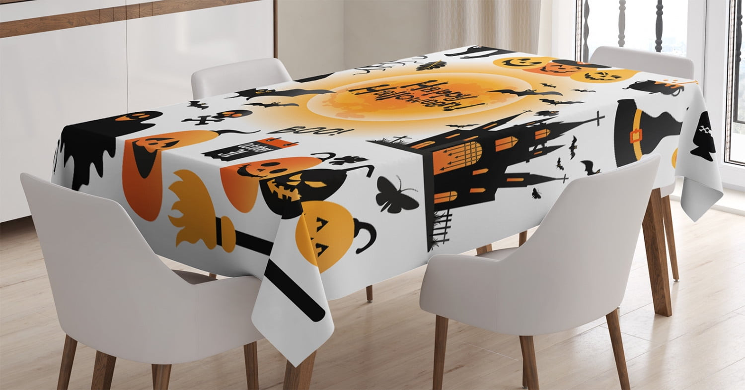 Halloween Table Cover Awesome Halloween Decorations Tablecloth All Hallows Day Objects Haunted House