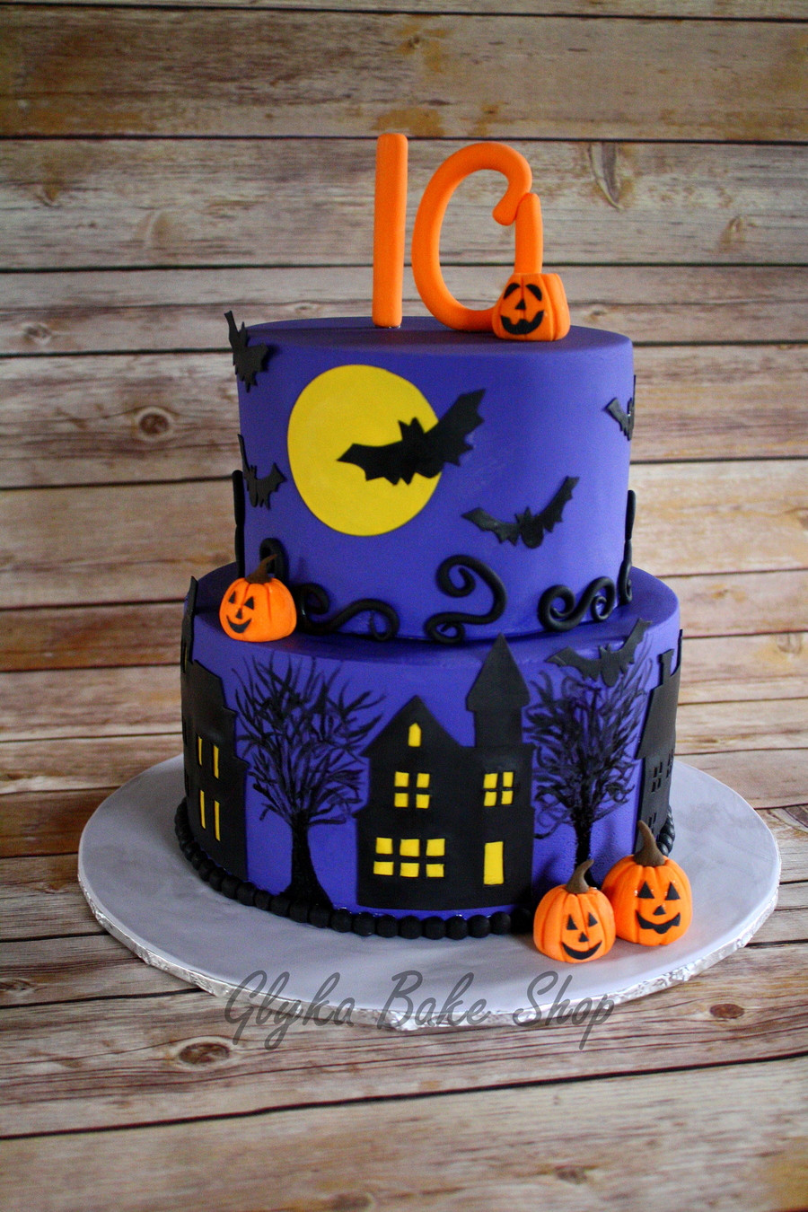 Halloween themed Birthday Cake Fresh Halloween theme Birthday Cake 6 Round Over 8 Round Handcut Spooky