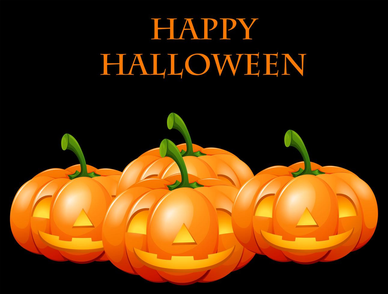 Happy Halloween Cards Inspirational Happy Halloween Card with Jack O Lanterns Vector Art at Vecteezy