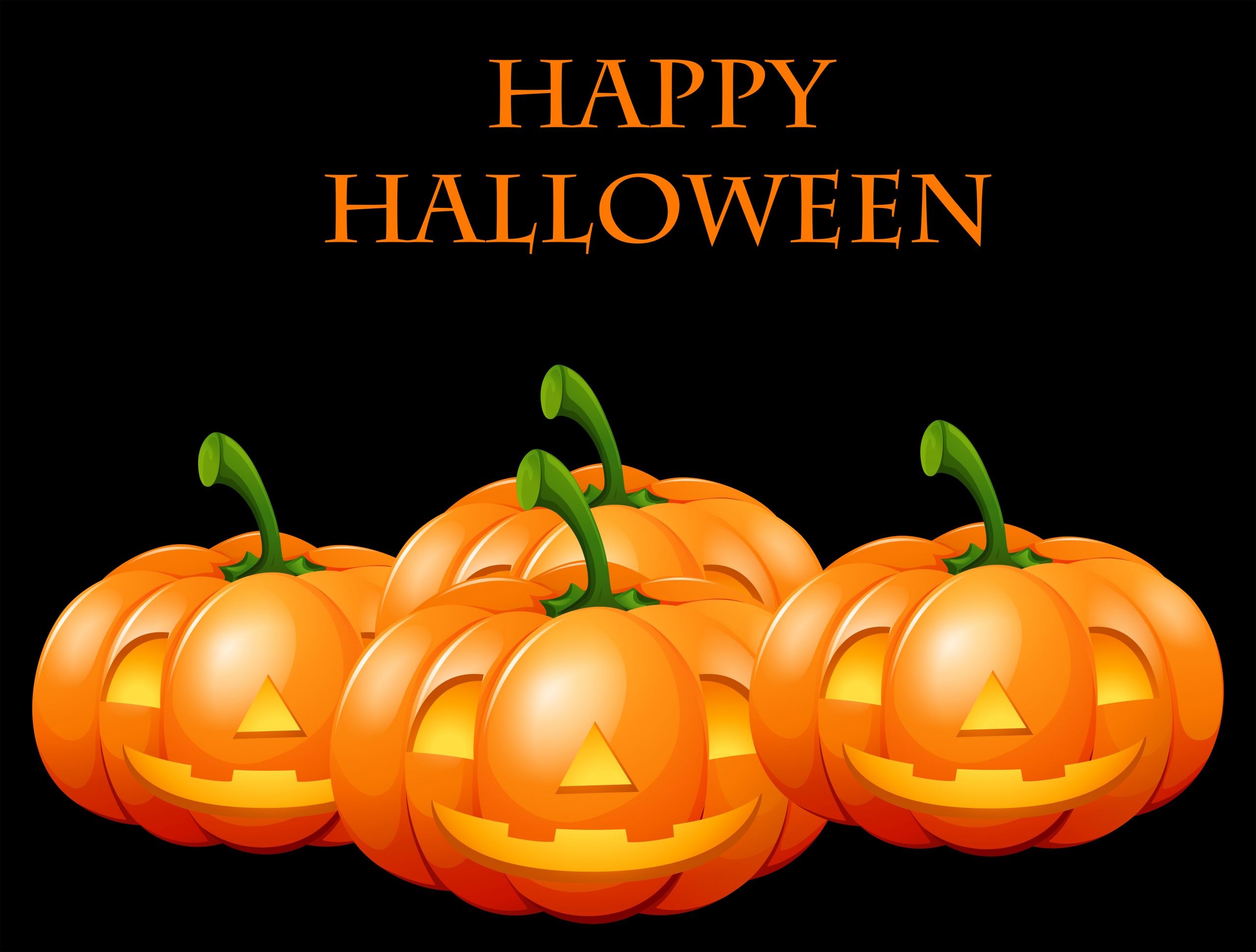 Happy Halloween Greetings Best Of Happy Halloween Card with Jack O Lanterns Vector Art at Vecteezy