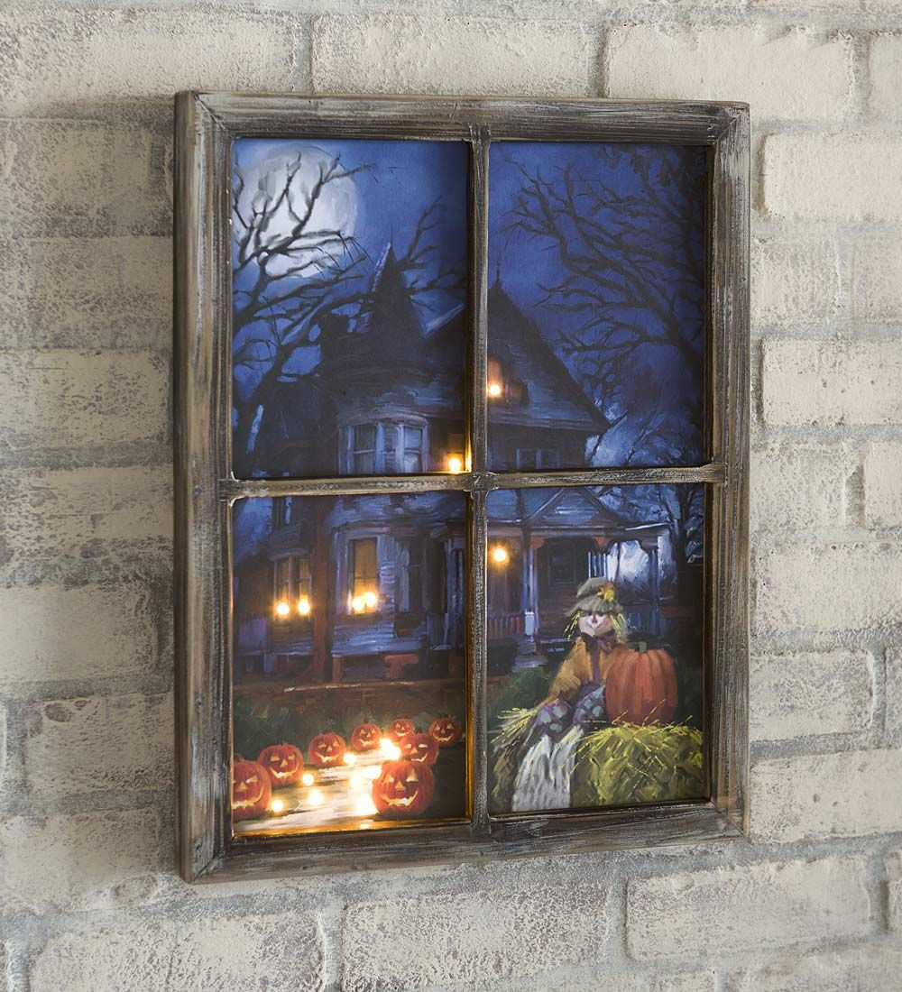 Haunted House Window Inspirational Lighted Halloween Haunted House Window Wall Art