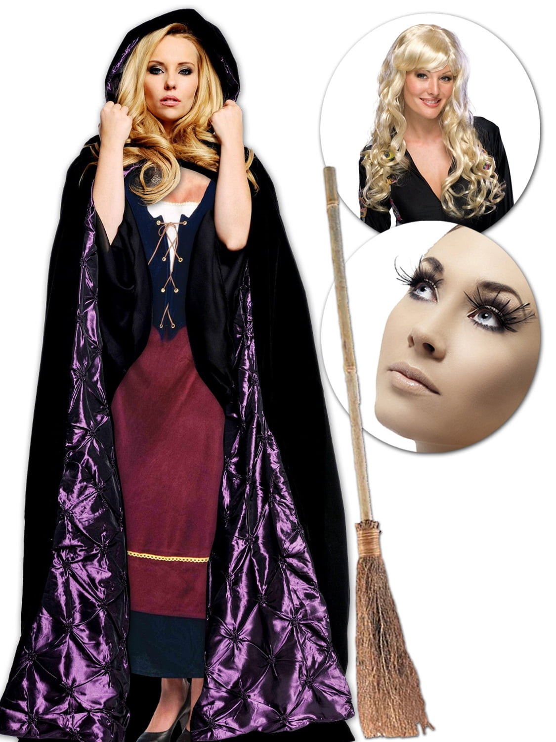 Hocus Pocus Witch Costume Luxury Hocus Pocus Blonde Witch Costume Kit Walmart Walmart