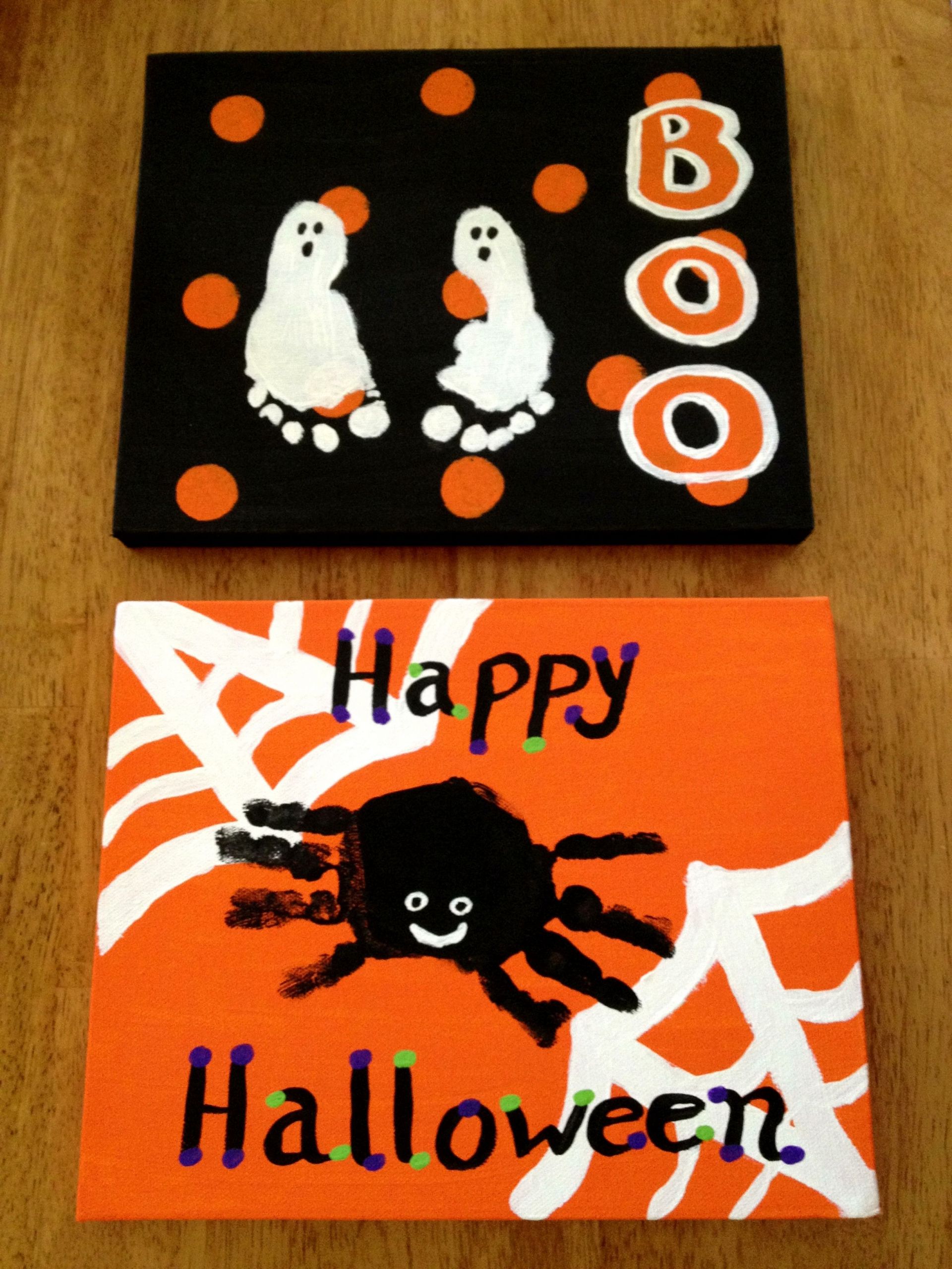 Infant Halloween Handprint and Footprint Crafts Fresh Our Halloween Handprint Footprint Craft Halloween School Crafts