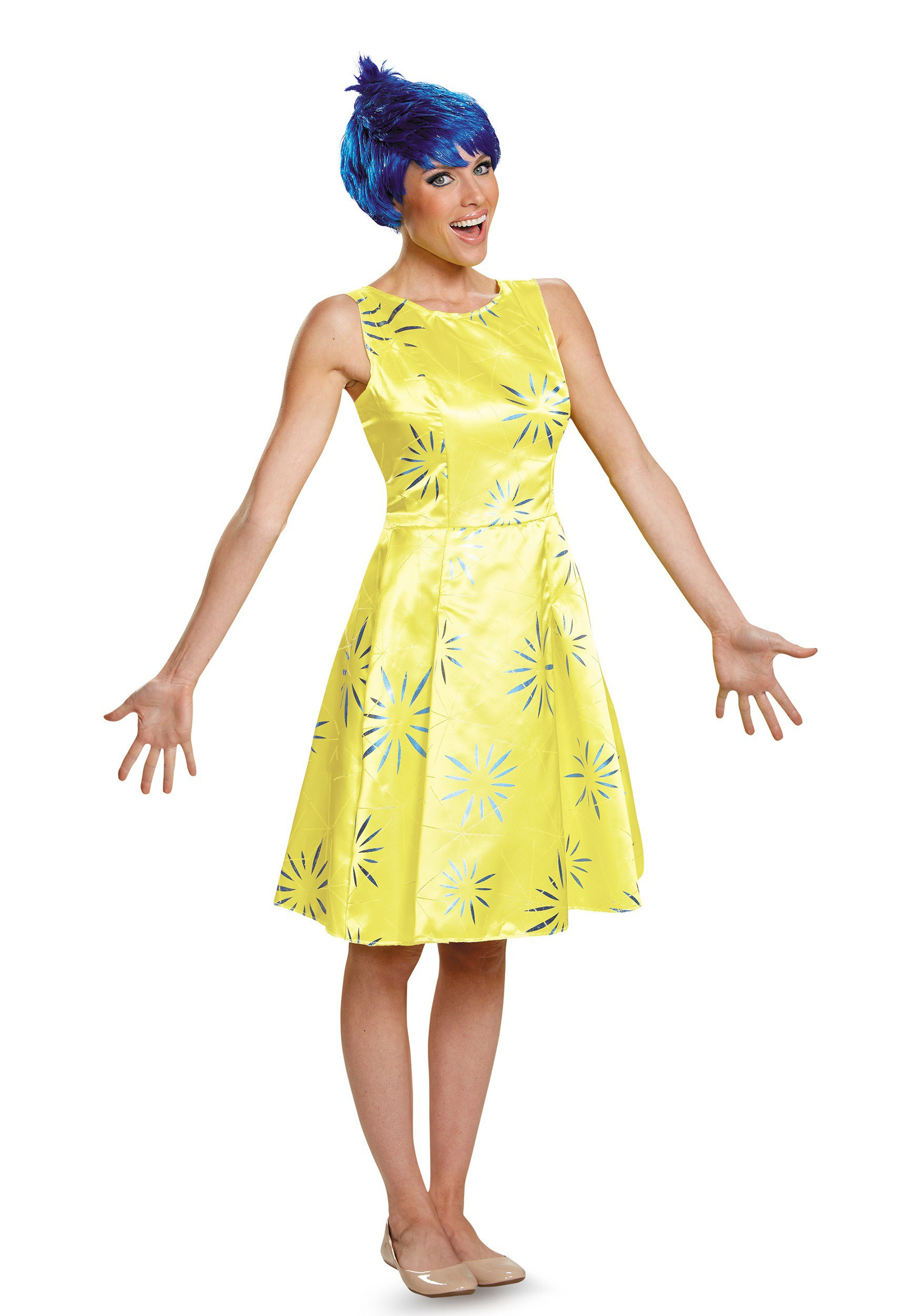 Inside Out Halloween Costumes Unique Deluxe Adult Inside Out Joy Costume