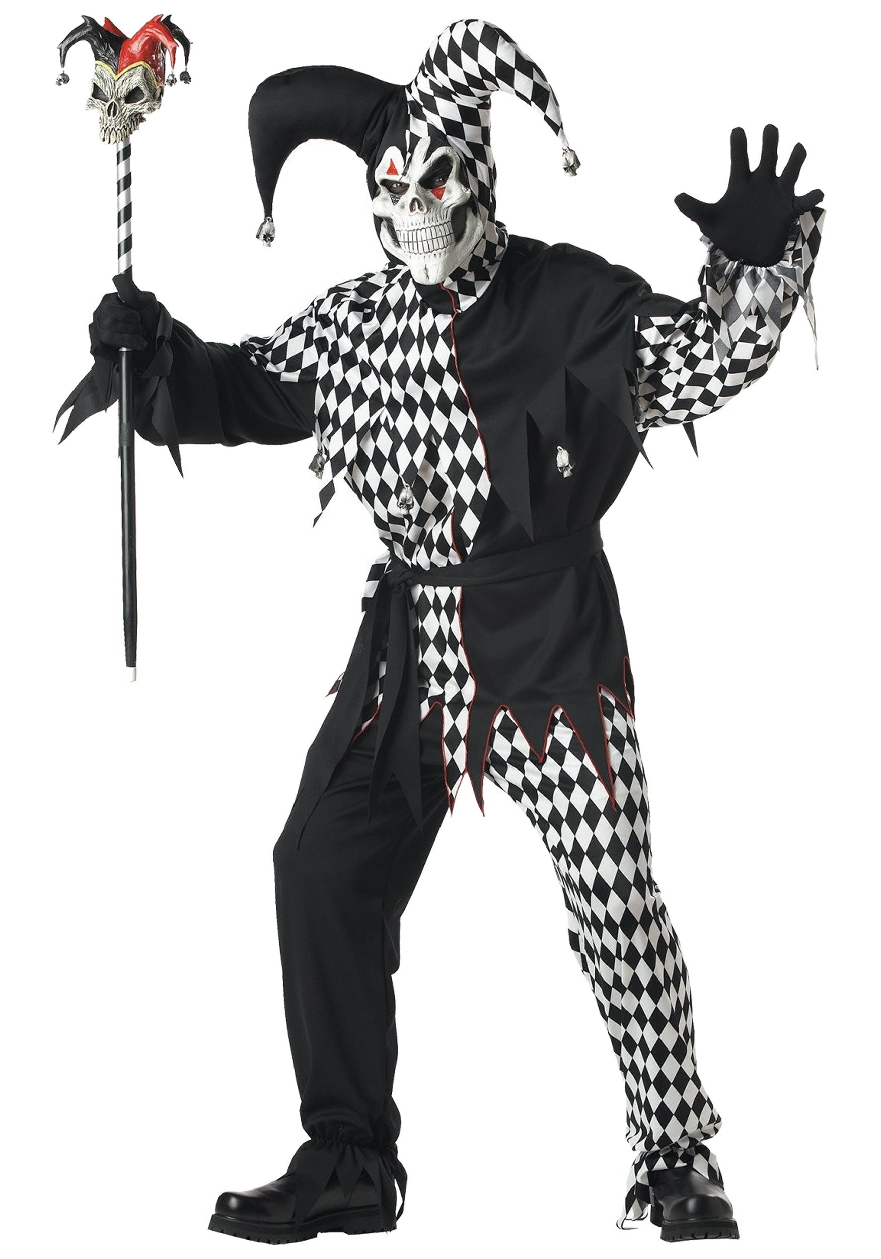 Jester Halloween Costume Elegant Dark Jester Costume for Adults