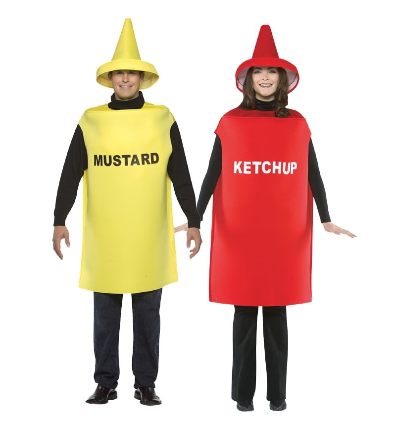 Ketchup and Mustard Costume New Adult Ketchup and Mustard Costume Set Walmart