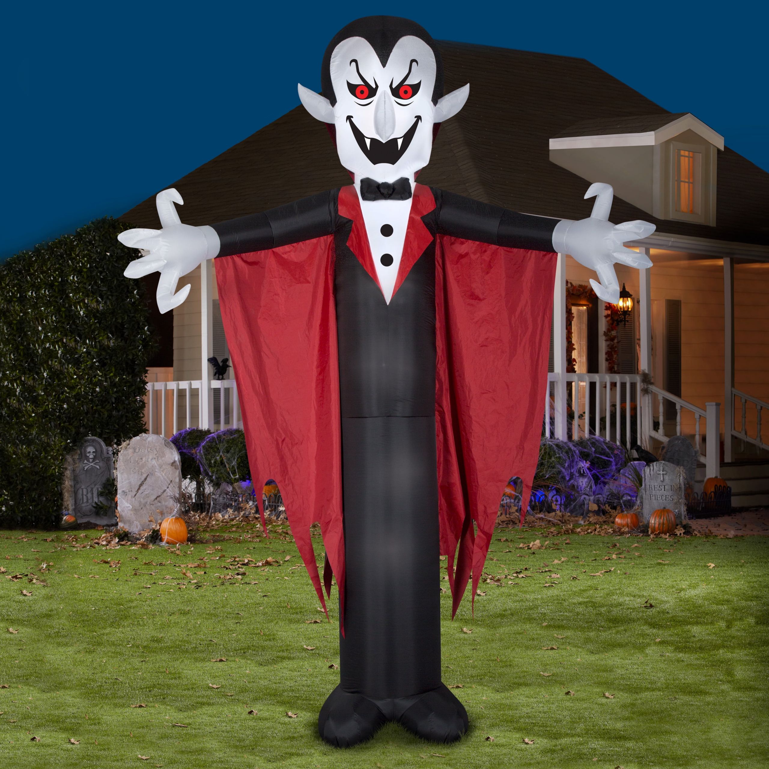 Large Halloween Inflatables Inspirational Halloween Airblown Inflatable Vampire with Cape 12ft Tall by Gemmy