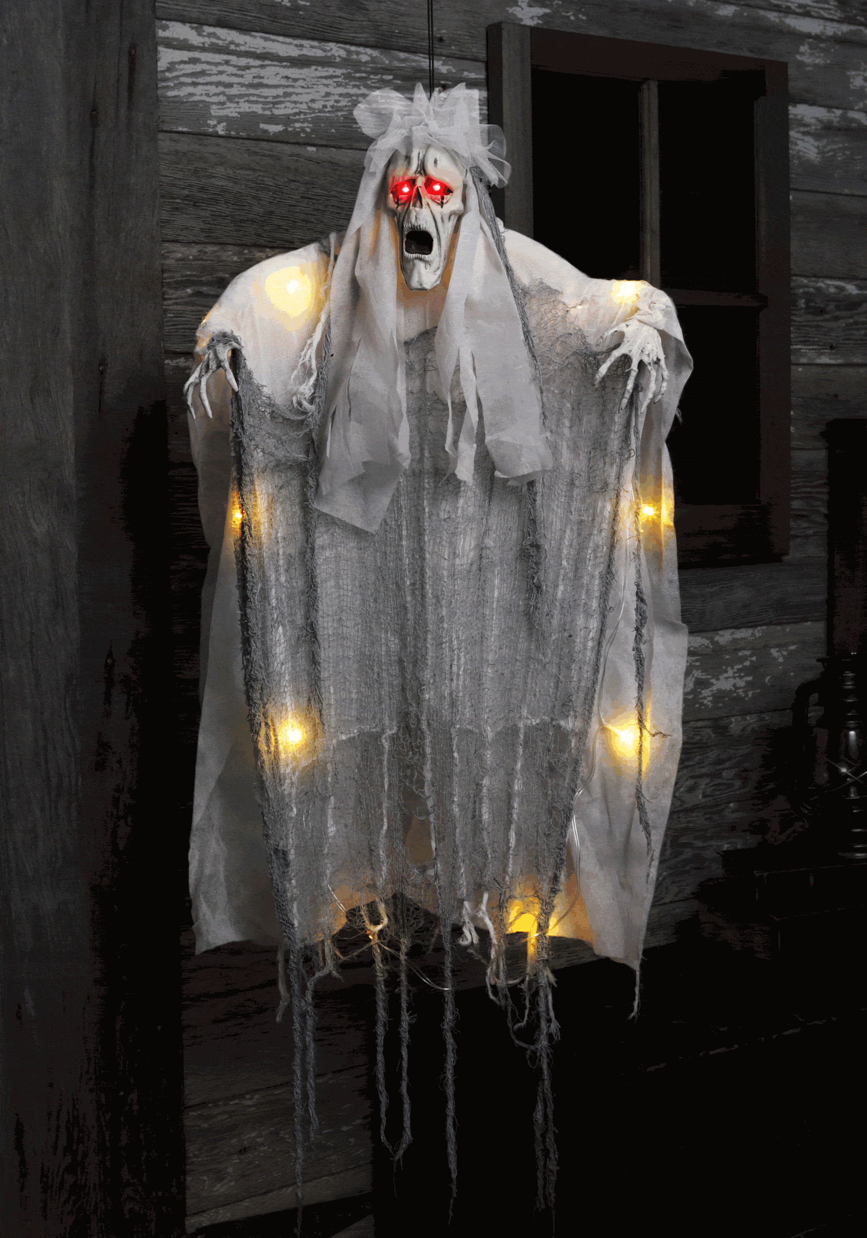 Light Up Hanging Ghost Lovely 3ft Hanging Light Up Ghost Halloween Decoration