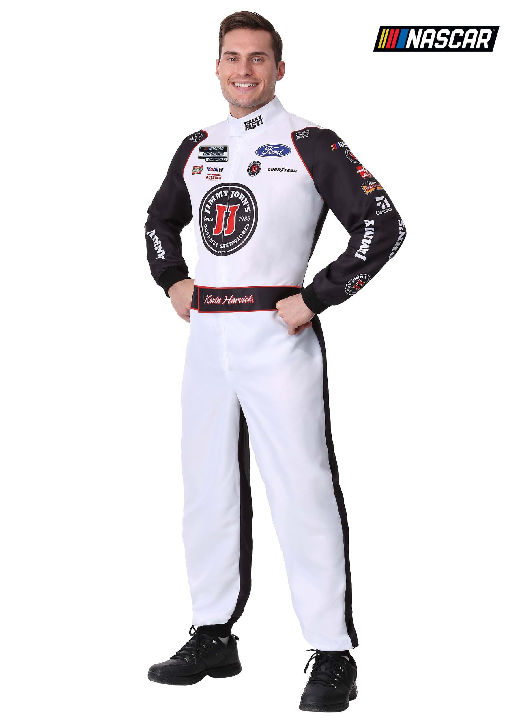 Nascar Halloween Costume Beautiful Jimmy John S Adult 4 Kevin Harvick R Nascar Uniform Costume