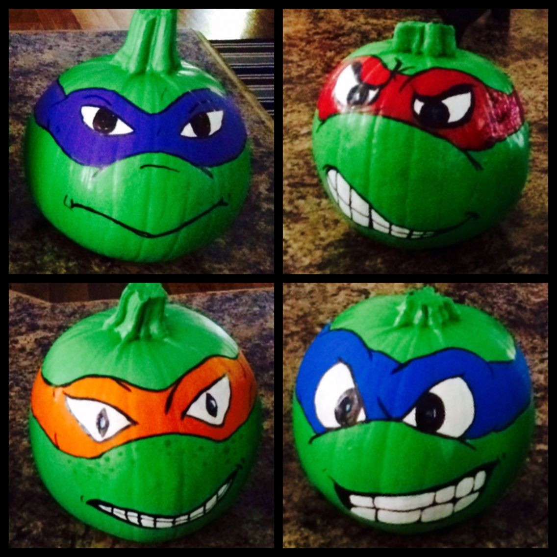 Ninja Turtle Pumpkin New Pumpkins Decorated as the Teenage Mutant Ninja Turtles I Painted these