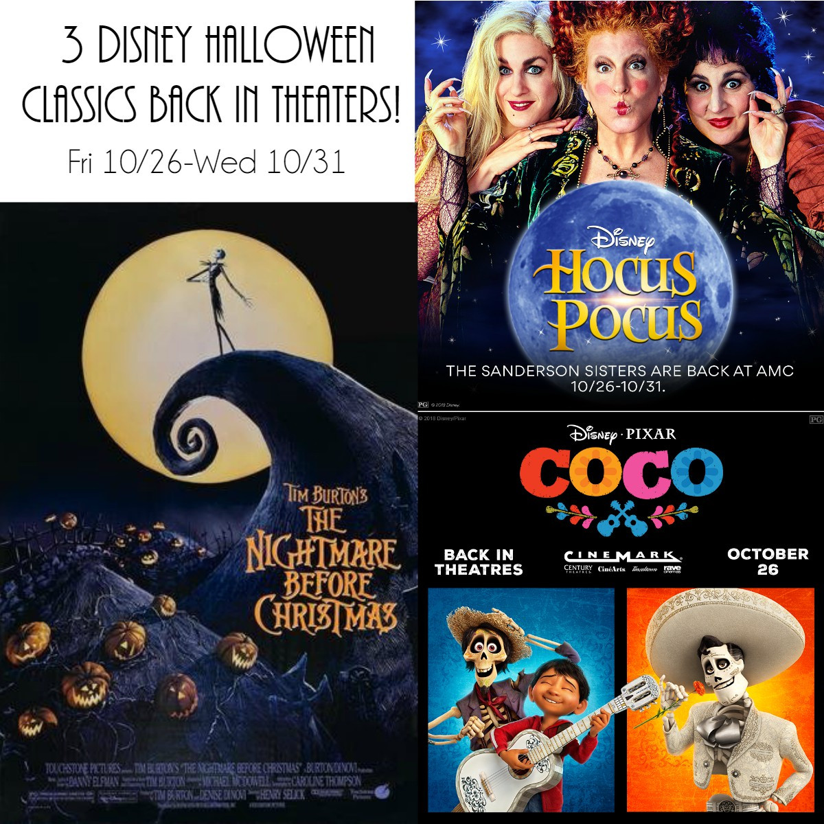 Old Disney Halloween Movies Unique 3 Disney Halloween Classics Back In theaters Life with Lovebugs