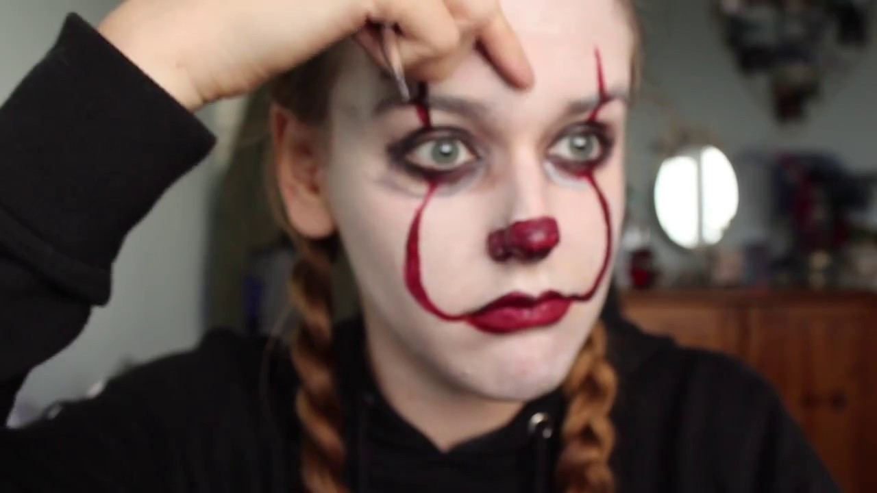 Pennywise Face Painting Lovely It Pennywise Facepaint Tutorial