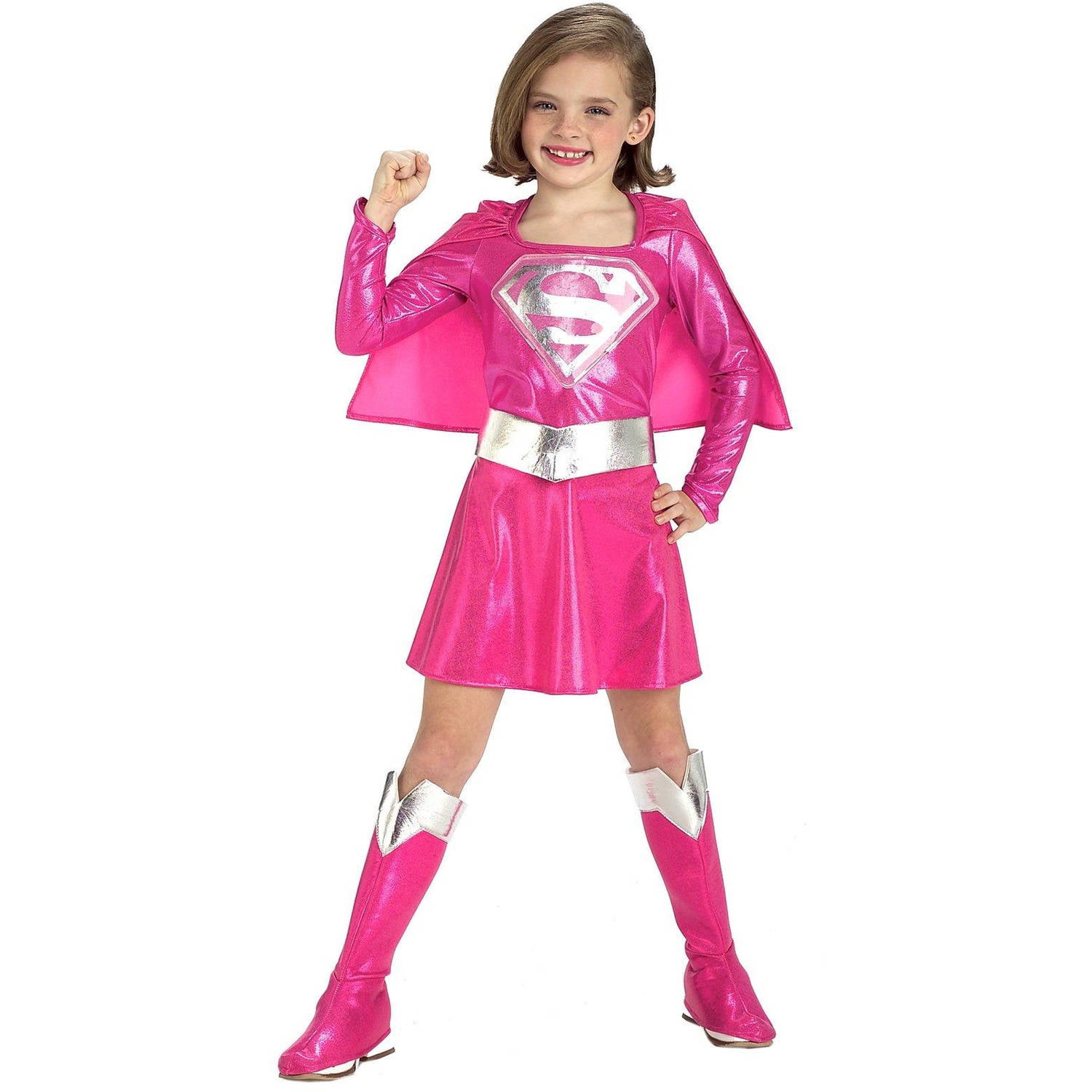 Pink Halloween Costumes Luxury Girl S Deluxe Pink Supergirl Halloween Costume Walmart Walmart