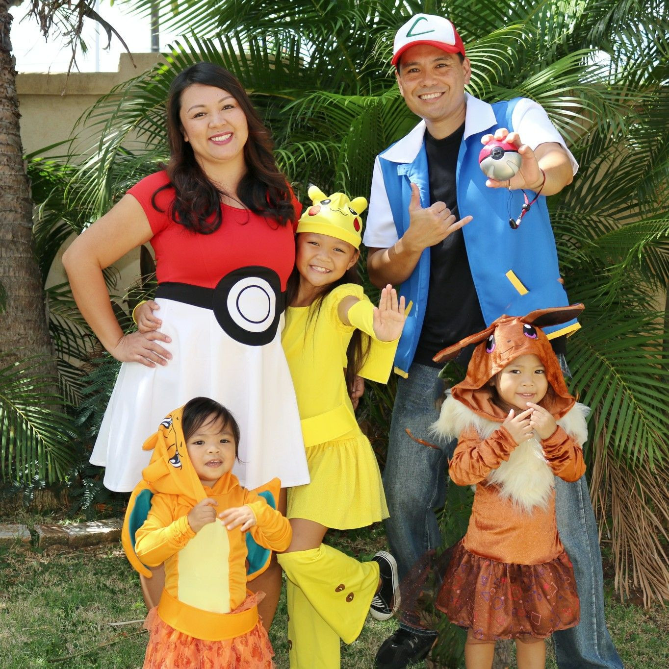 Pokemon Family Costumes Beautiful Pokemon Family Costumes Pikachu Charizard Eevee ash Ketchum