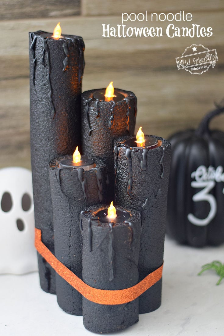 Pool Noodle Halloween Candles Awesome Pool Noodle Halloween Candles Craft so Fun