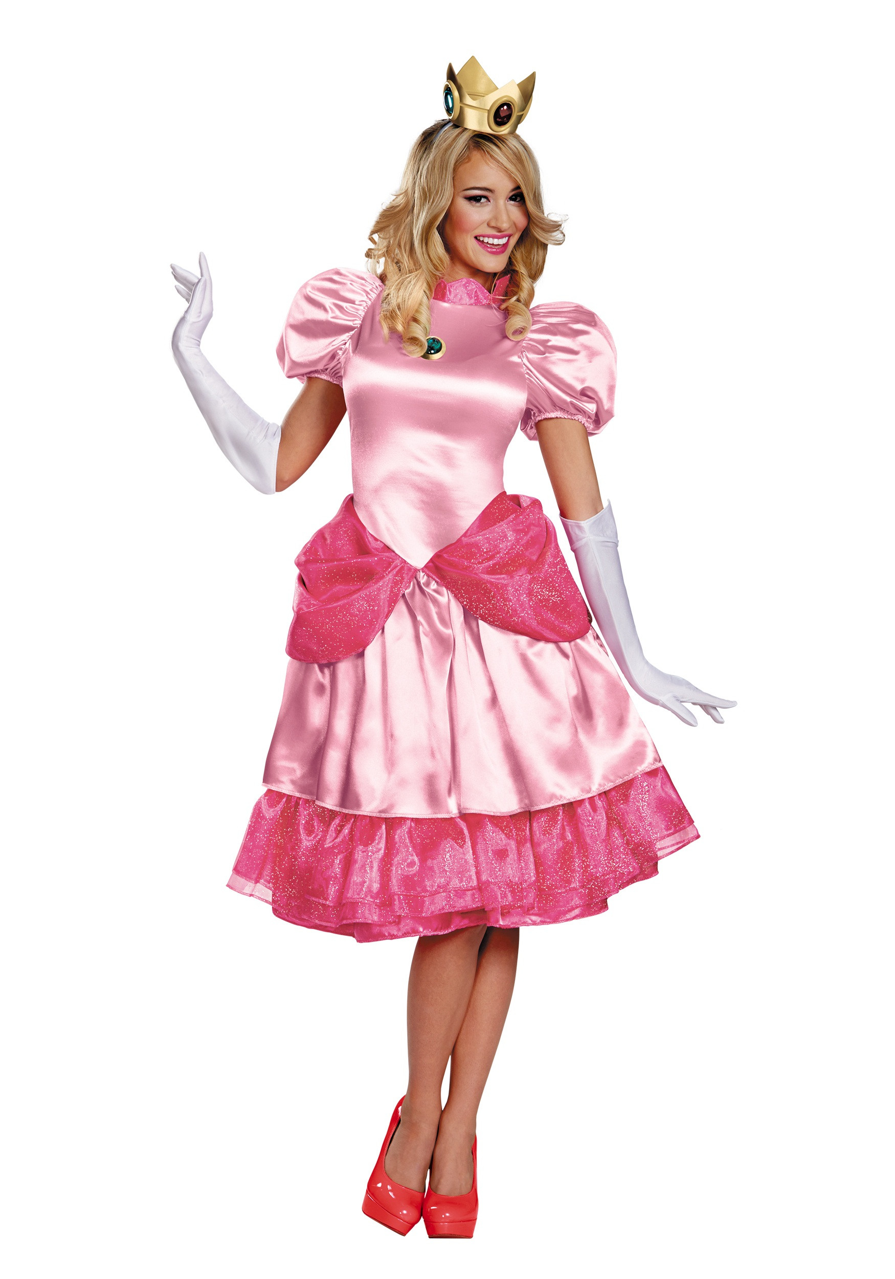 Princess Peach Halloween Costume Awesome Princess Peach Deluxe Adult Costume