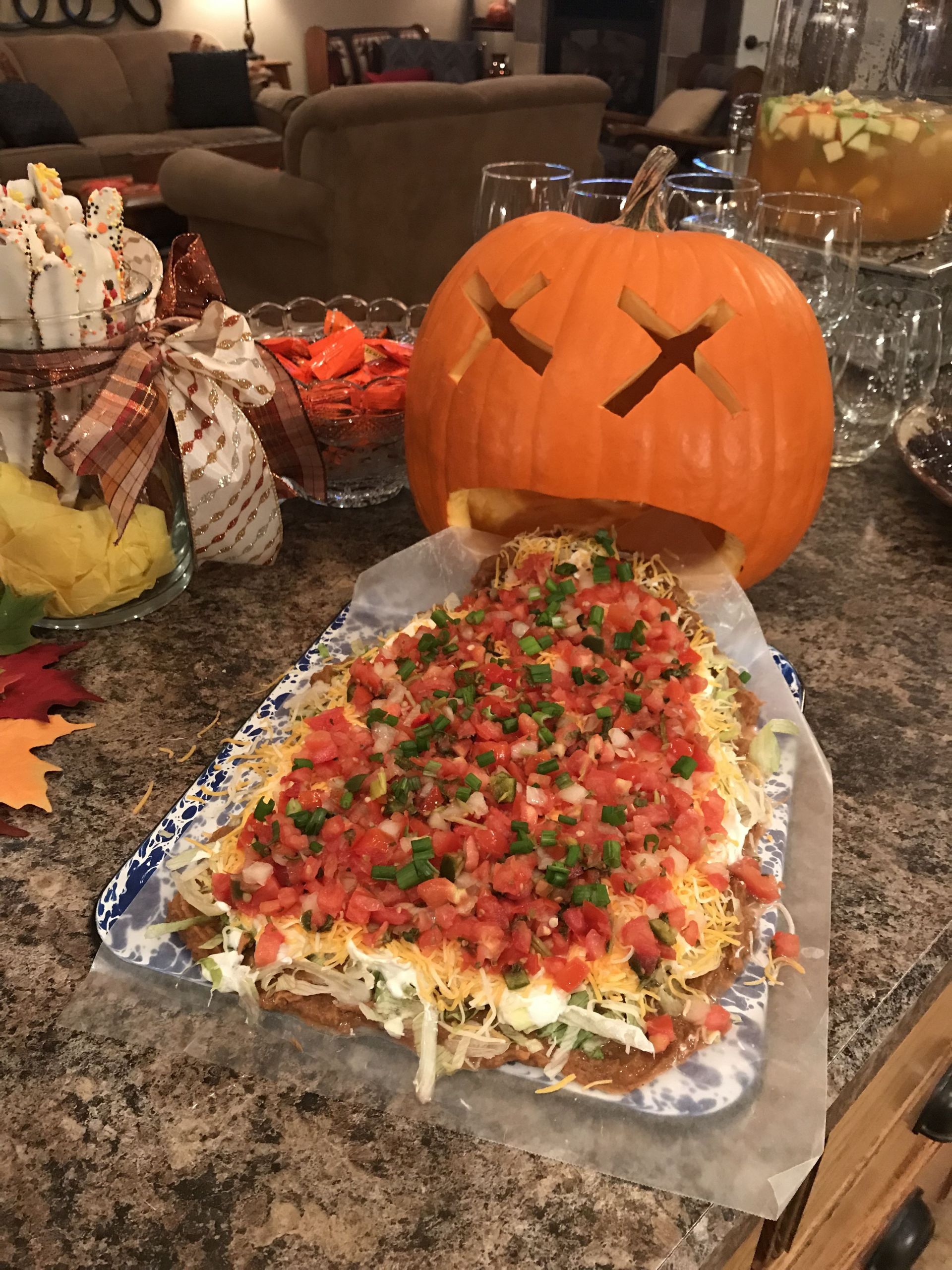 Puking Pumpkin Dip New Pumpkin Puke Aka Taco Dip Made for Bunko Night