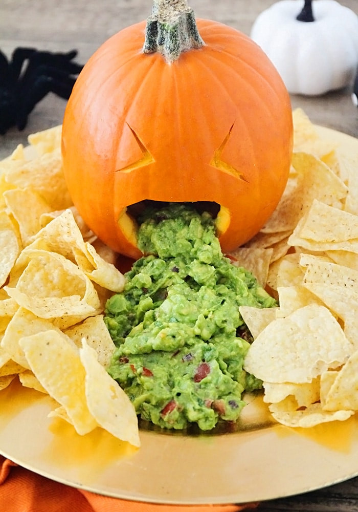 Puking Pumpkin Guacamole Awesome Throwing Up Pumpkin Guacamole