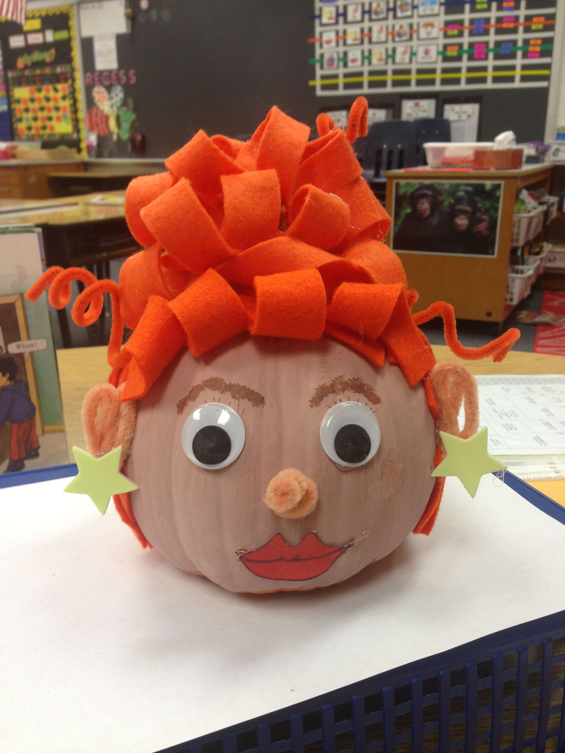 Pumpkin Book Character Ideas Beautiful Book Character Pumpkin Ms Frizzle