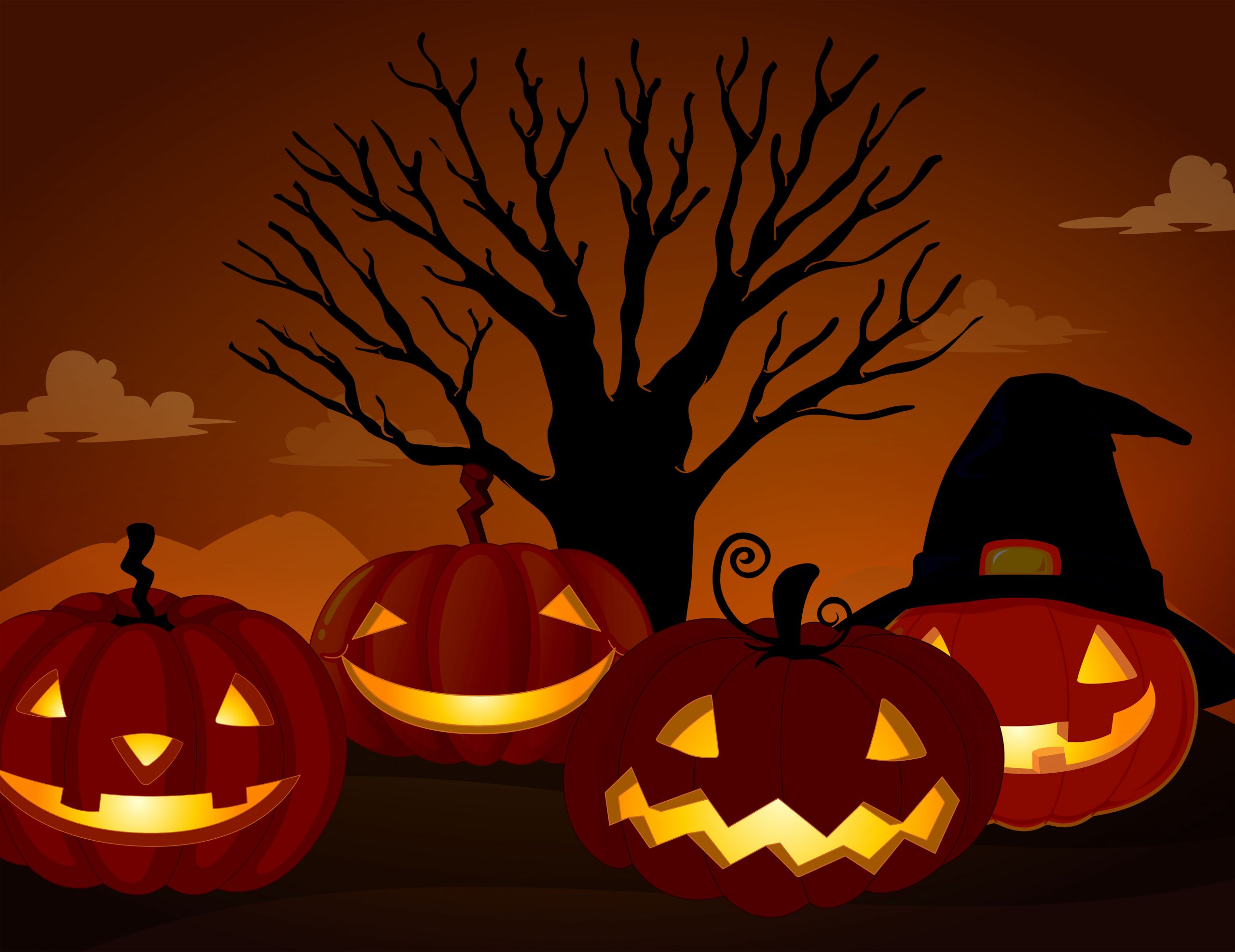 Pumpkin Halloween Art Fresh Spooky Pumpkin On Halloween Night Vector Art at Vecteezy