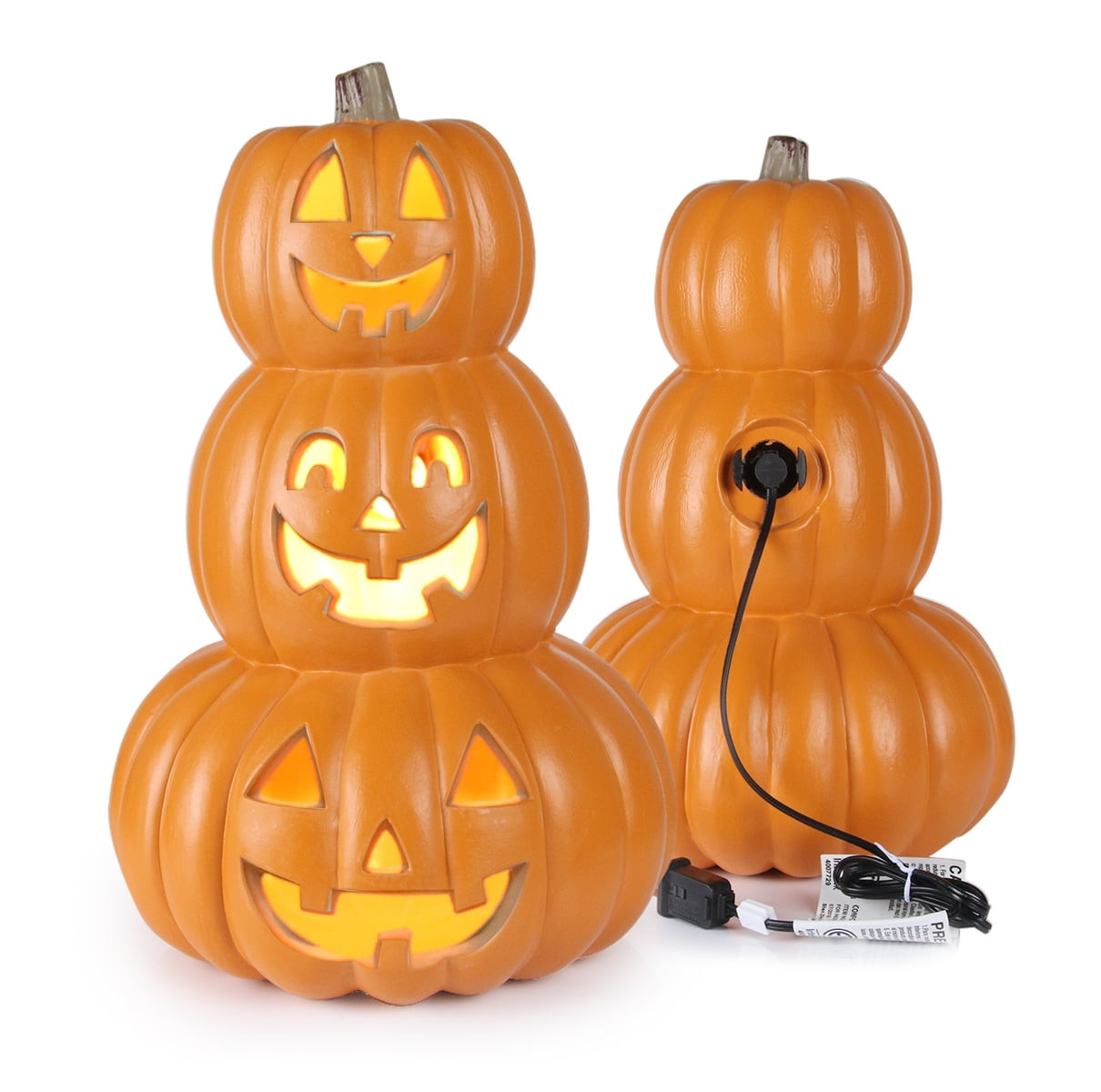 Pumpkin Light Up Elegant Halloween Pumpkin Lantern 14 Inch Light Up Pumpkins with Unique 3