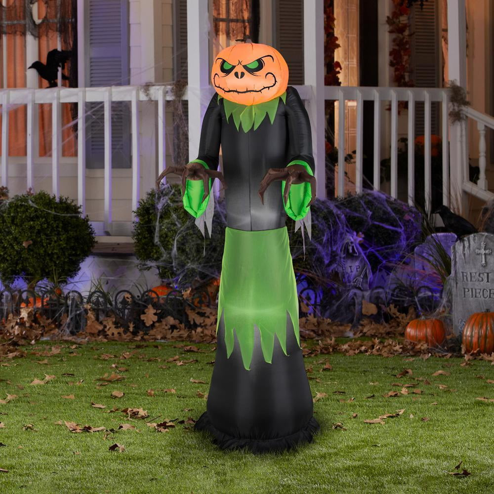 Pumpkin Reaper Inflatable Beautiful 5 Ft Inflatable Pumpkin Reaper Walmart Walmart