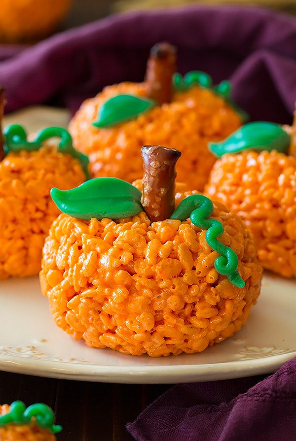 Pumpkin Shaped Rice Krispie Treats Inspirational Pumpkin Rice Krispie Treats Cooking Classy