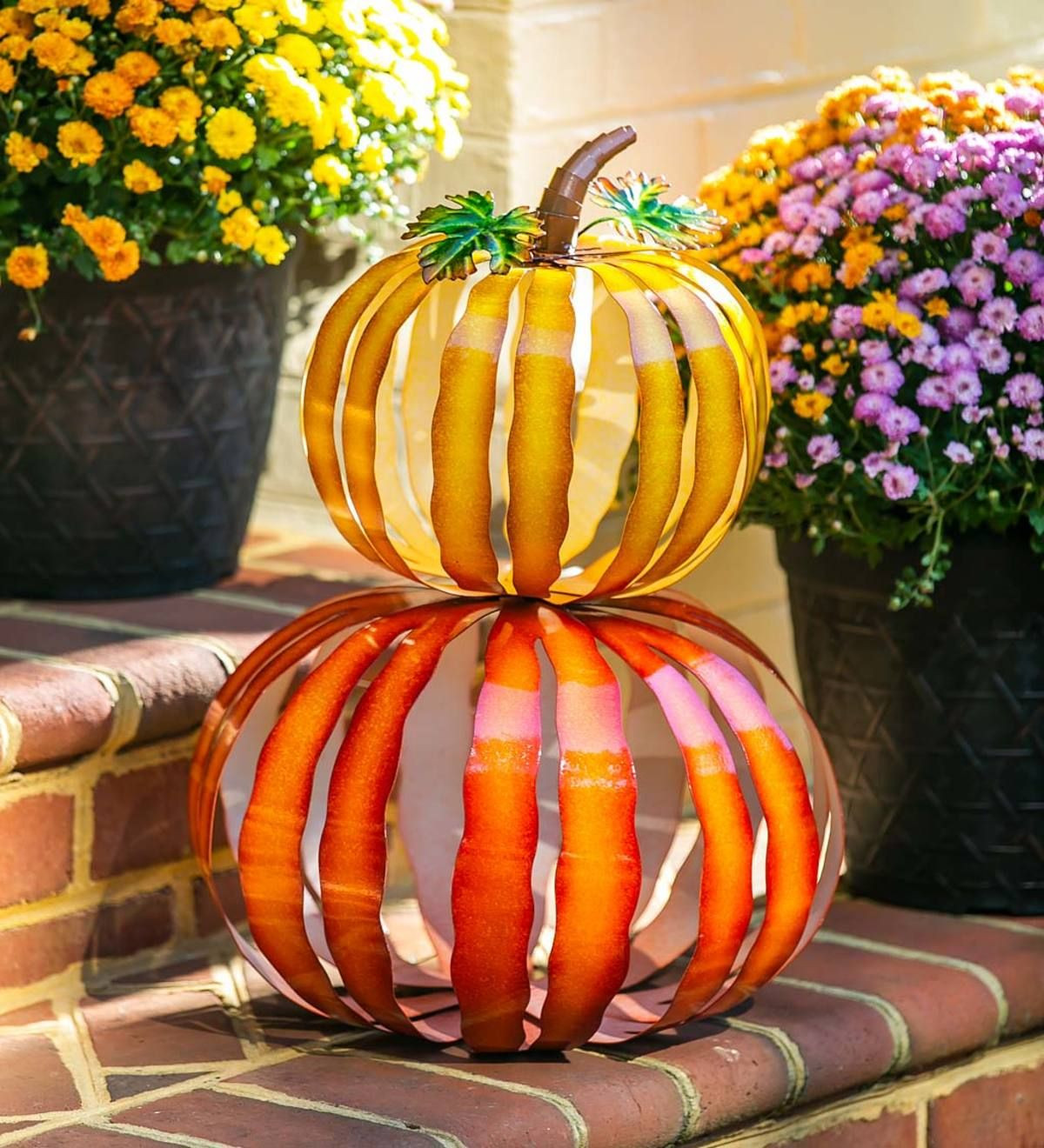 Pumpkin Yard Decor Best Of Two Pumpkins are Better Than One Our Stacked Metal Pumpkin Garden