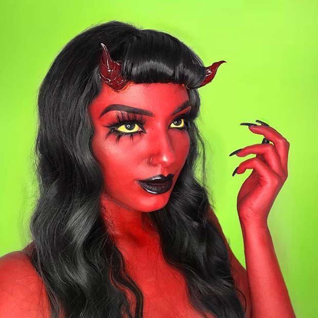 Red Devil Makeup Lovely 43 Devil Makeup Ideas for Halloween 2020 Stayglam