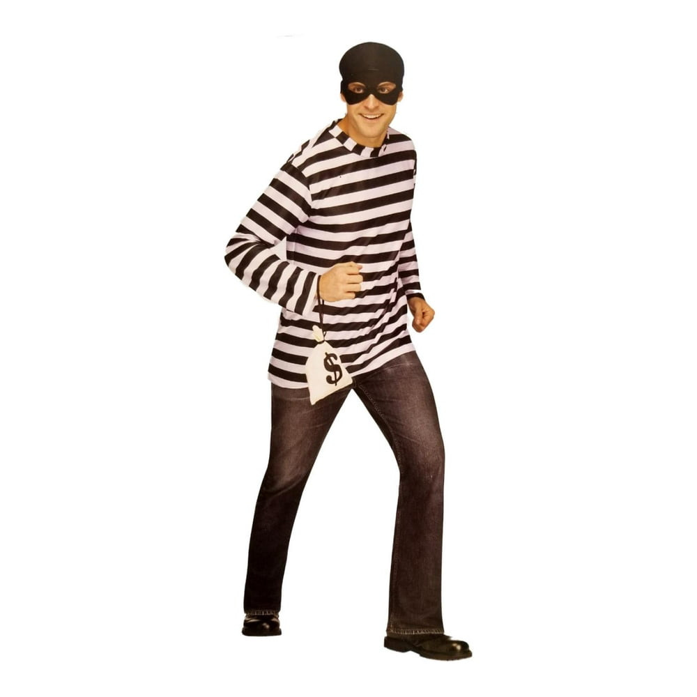 Robber Halloween Costume Awesome Mens Fw Burglar Costume Robber Thief Outfit X 40 42 Walmart