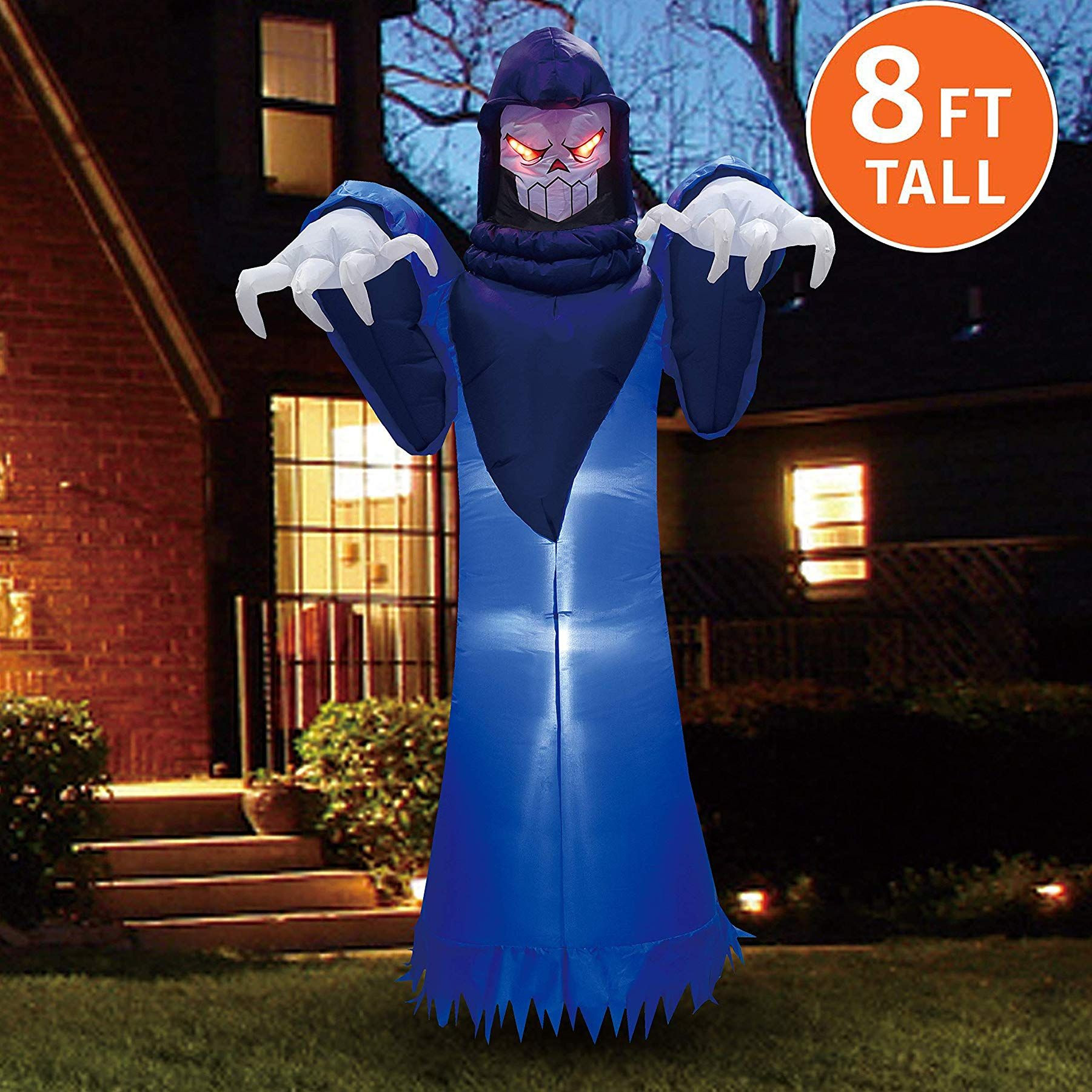 Scary Halloween Blow Ups Best Of Joiedomi 8 Ft Halloween Inflatable Giant Spooky Warlock with Build In